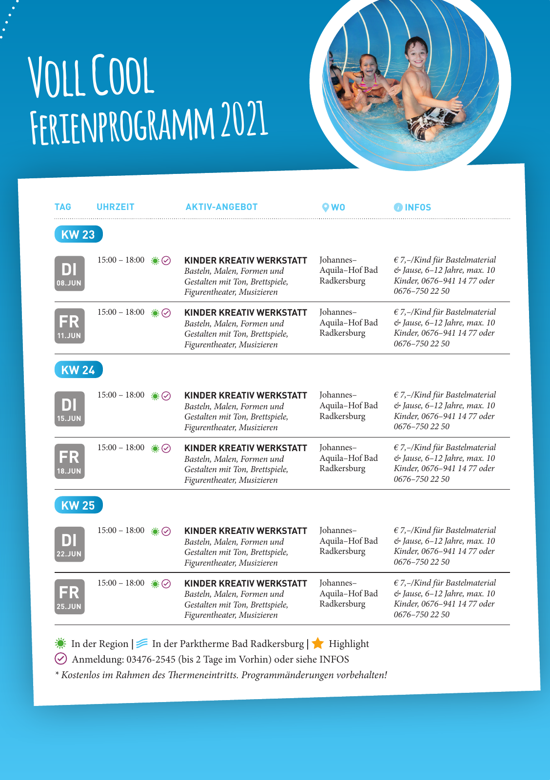 Vorschau VOLL COOL - Sommerferienprogramm Seite 7