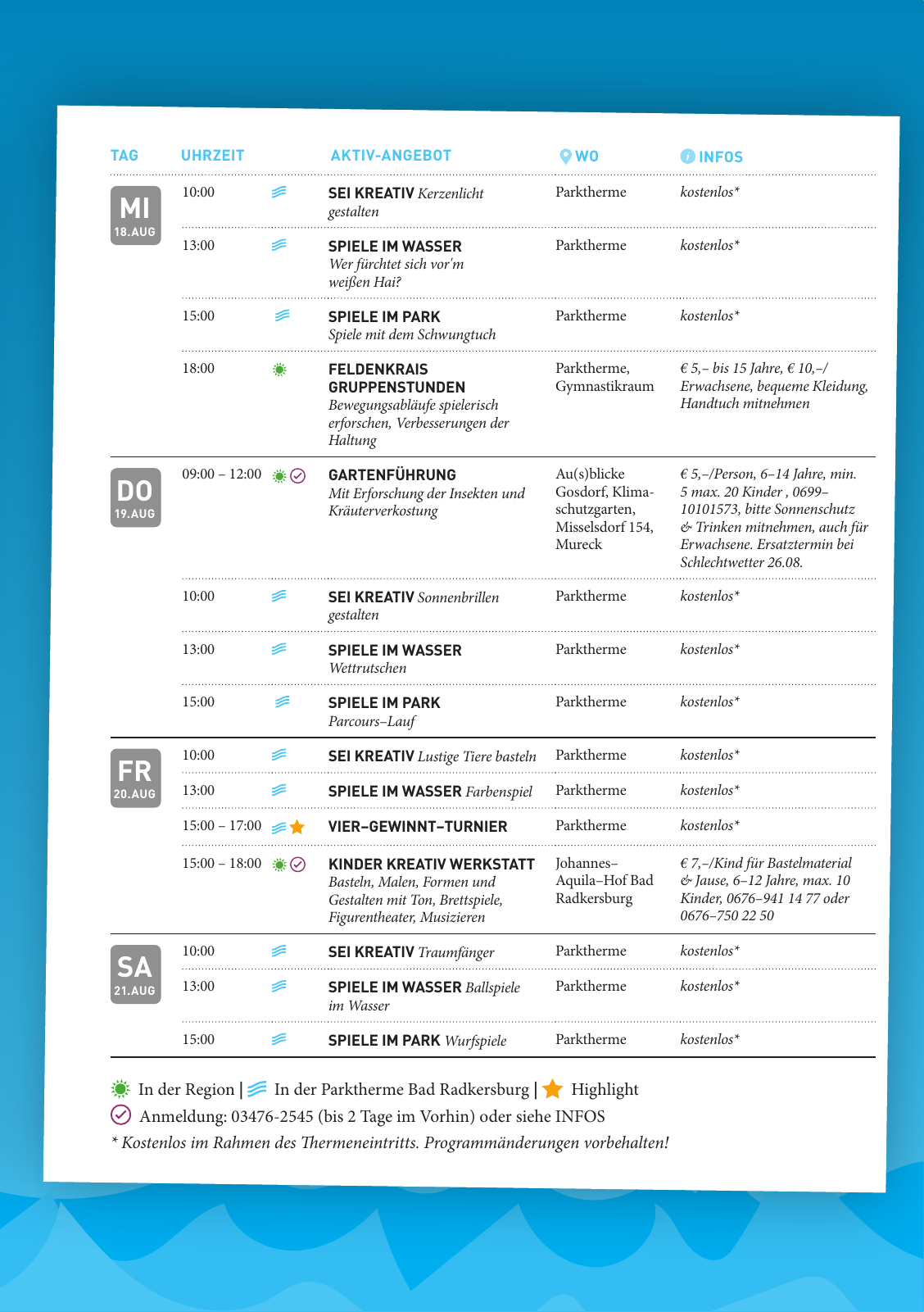 Vorschau VOLL COOL - Sommerferienprogramm Seite 19