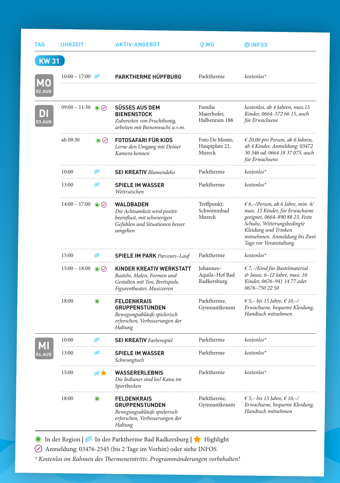 Vorschau VOLL COOL - Sommerferienprogramm Seite 15