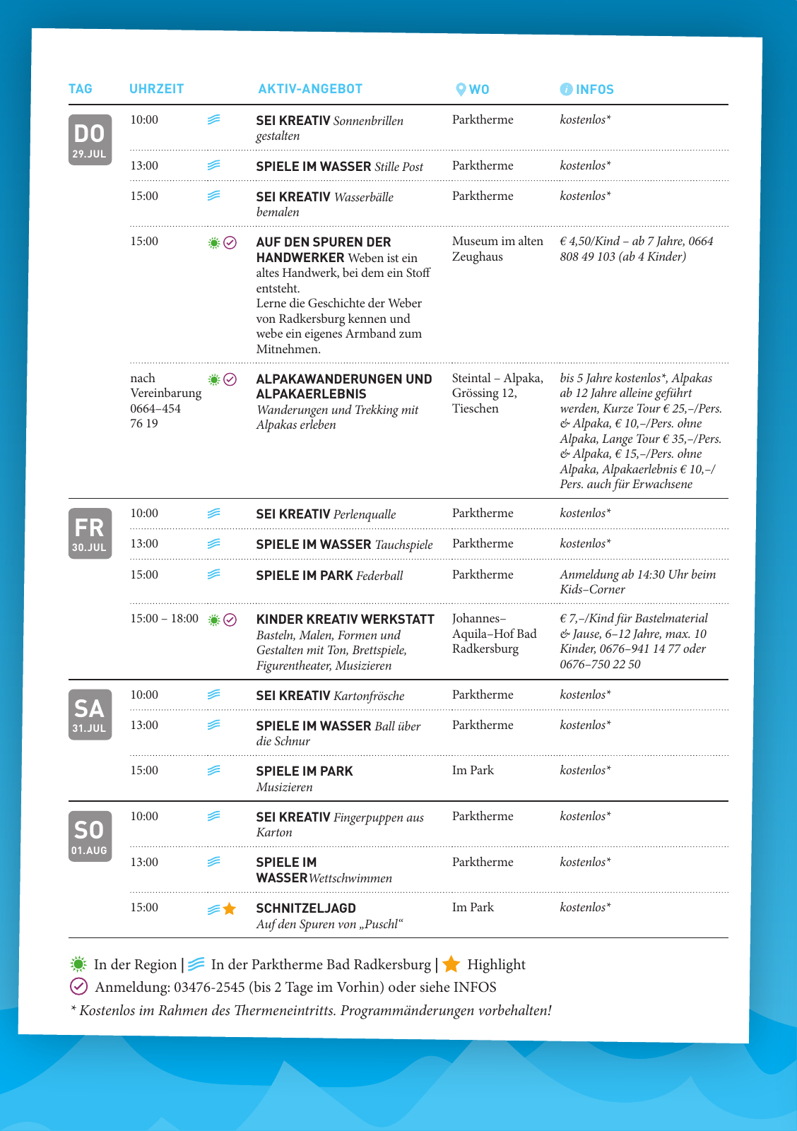 Vorschau VOLL COOL - Sommerferienprogramm Seite 14