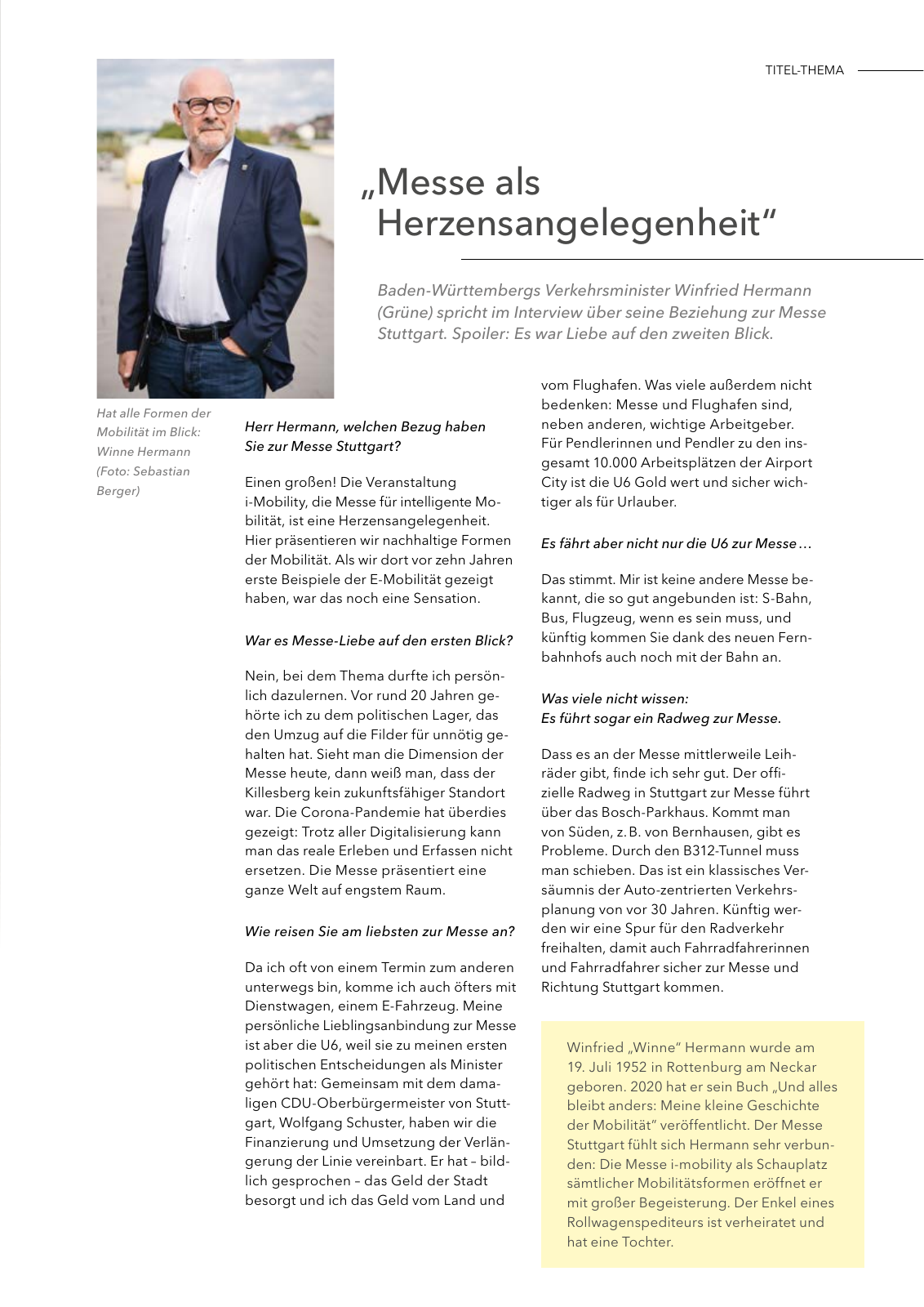 Vorschau MESSAGE - Das Magazin der Messe Stuttgart / Ausgabe 02 - 2023 Seite 11