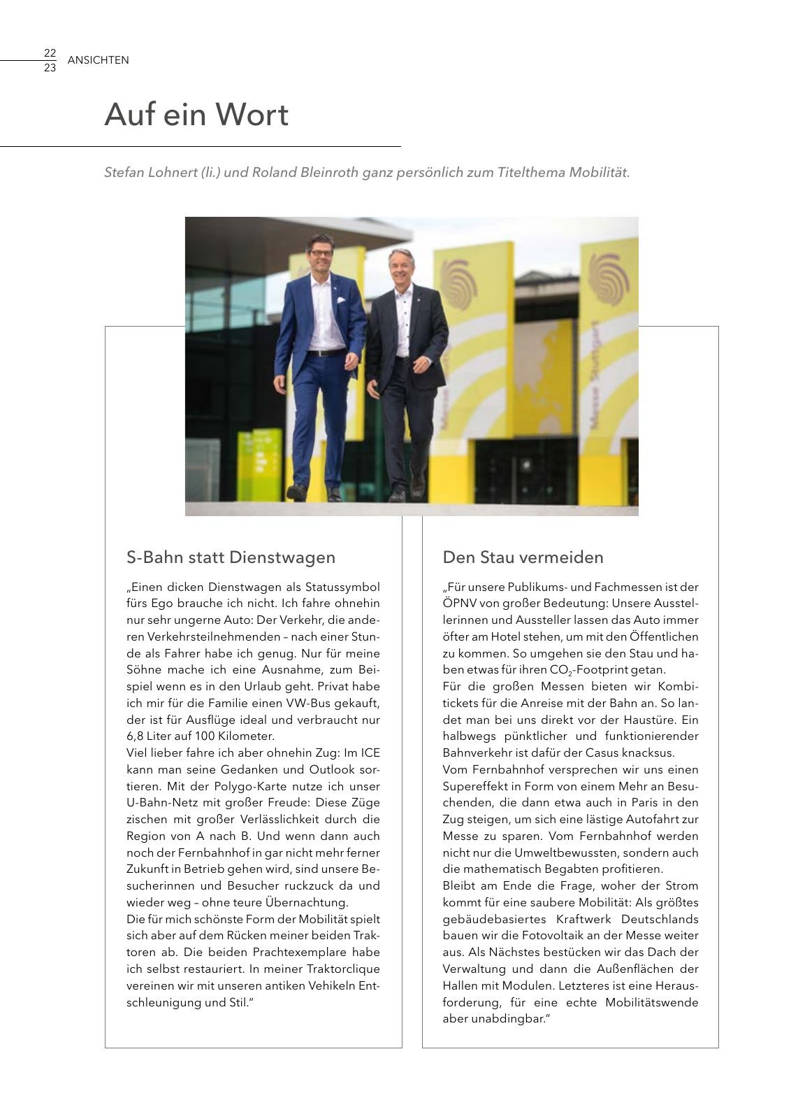 Vorschau MESSAGE - Das Magazin der Messe Stuttgart / Ausgabe 02 - 2023 Seite 22