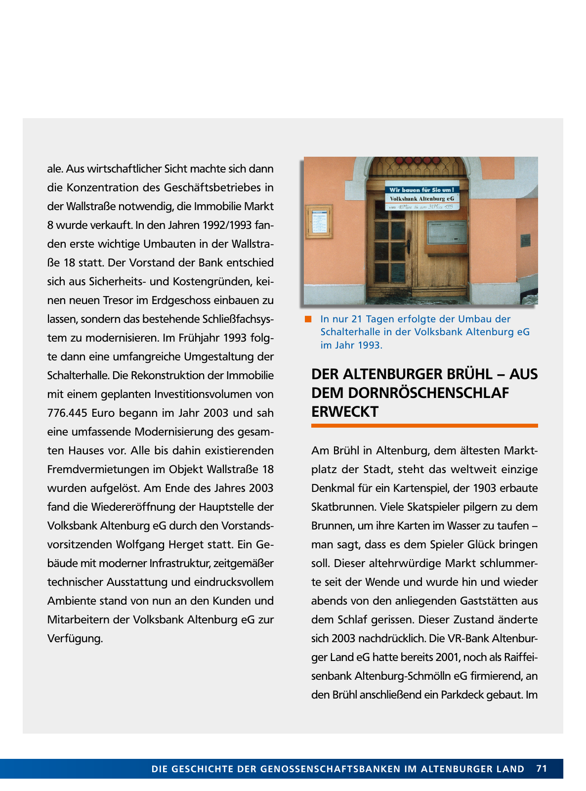 Vorschau Von der Idee, sich selbst zu helfen – 150 Jahre genossenschaftliches Bankwesen im Altenburger Land Seite 71