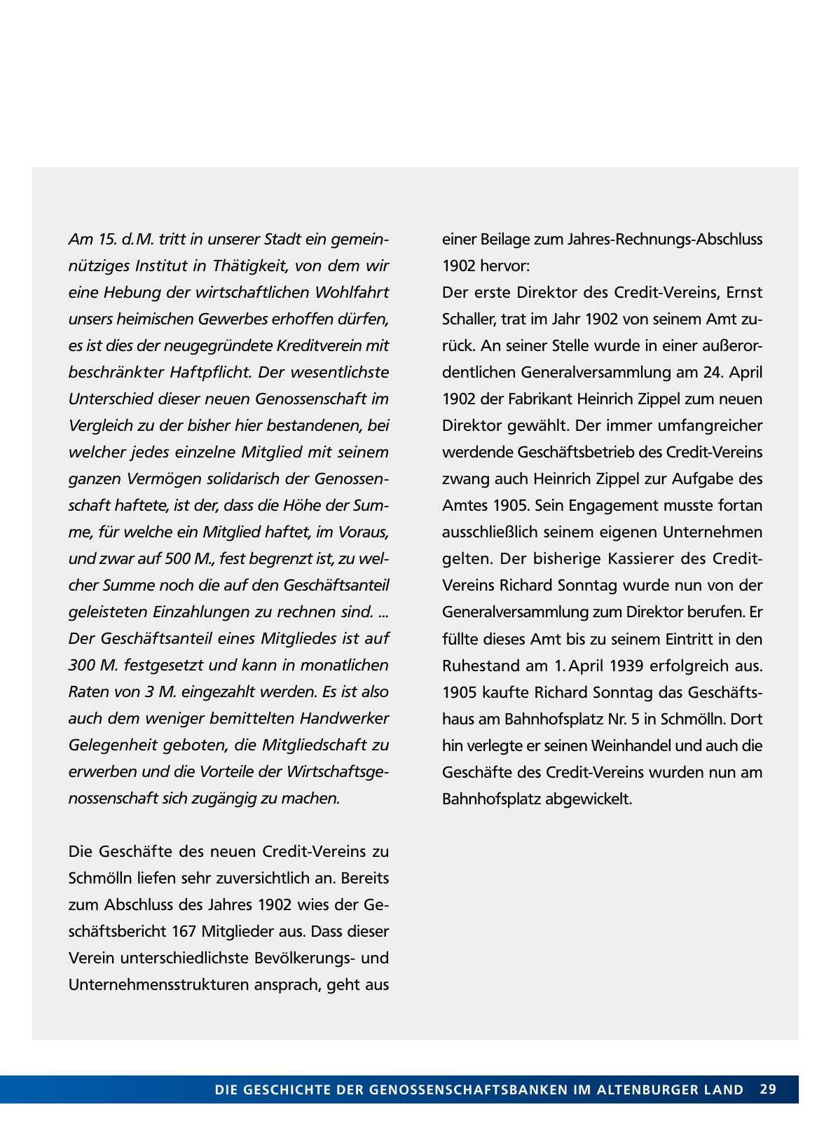 Vorschau Von der Idee, sich selbst zu helfen – 150 Jahre genossenschaftliches Bankwesen im Altenburger Land Seite 29