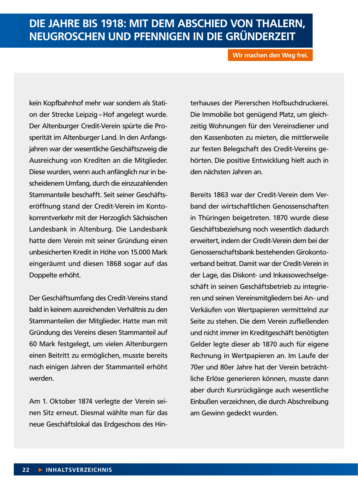 Vorschau Von der Idee, sich selbst zu helfen – 150 Jahre genossenschaftliches Bankwesen im Altenburger Land Seite 22