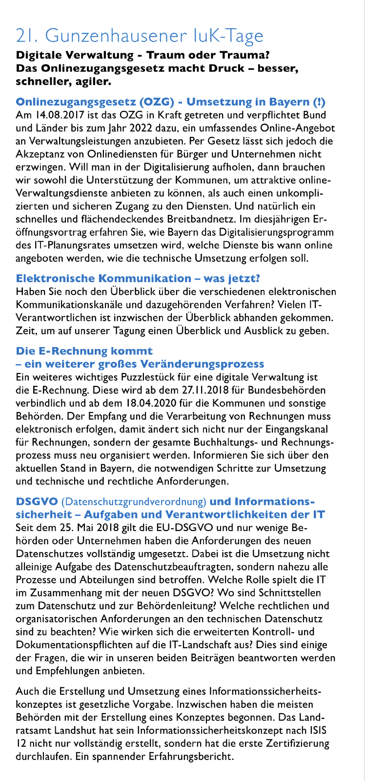 Vorschau 21. Gunzenhausener IuK-Tage Seite 2