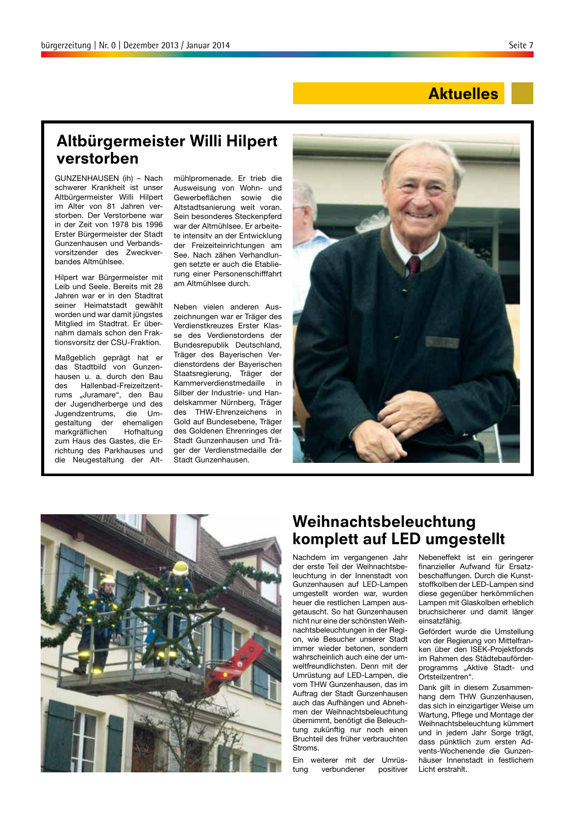 Vorschau bürgerzeitung Nr. 0 Dezember 2013 Januar 2014 Seite 7