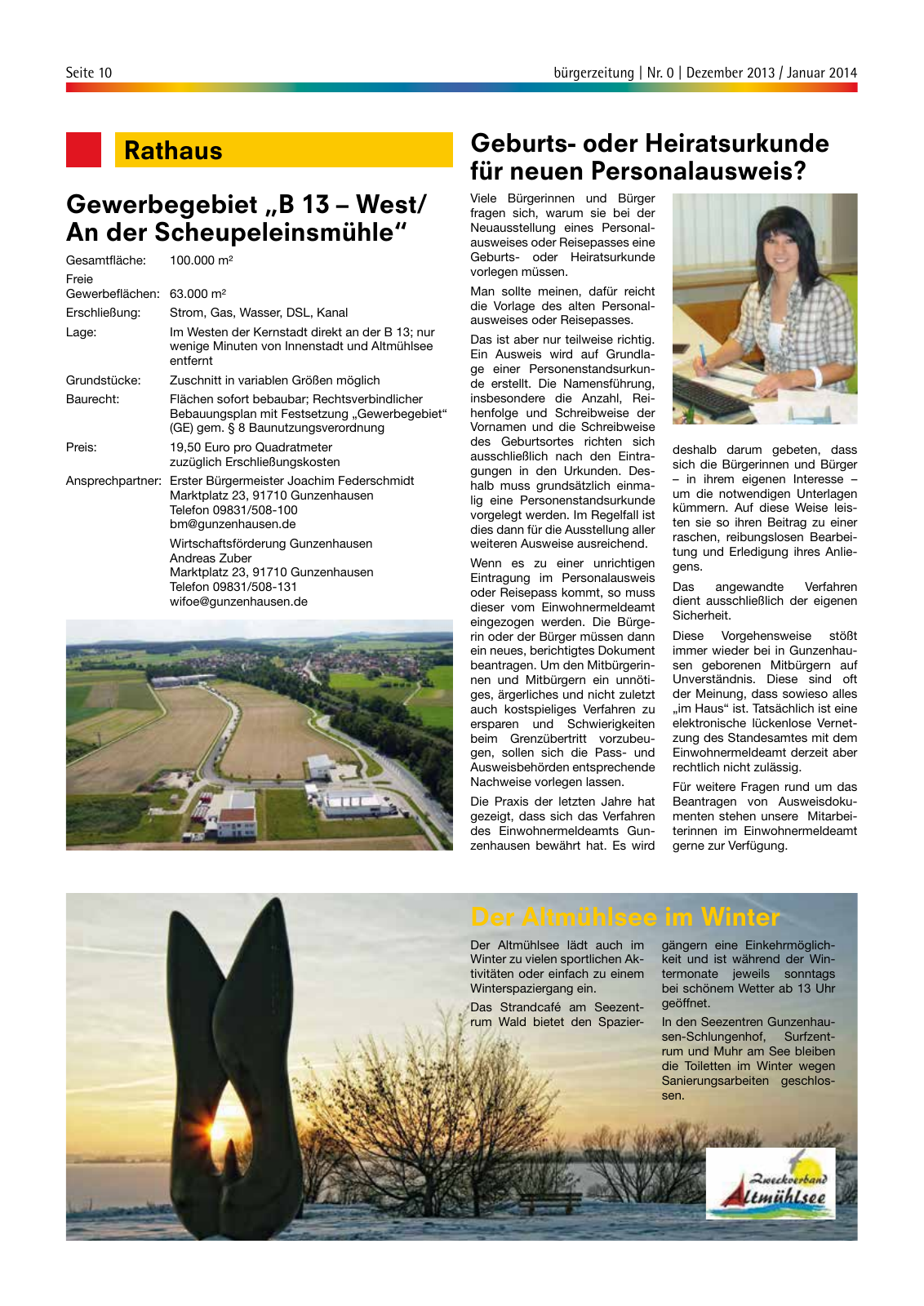 Vorschau bürgerzeitung Nr. 0 Dezember 2013 Januar 2014 Seite 10