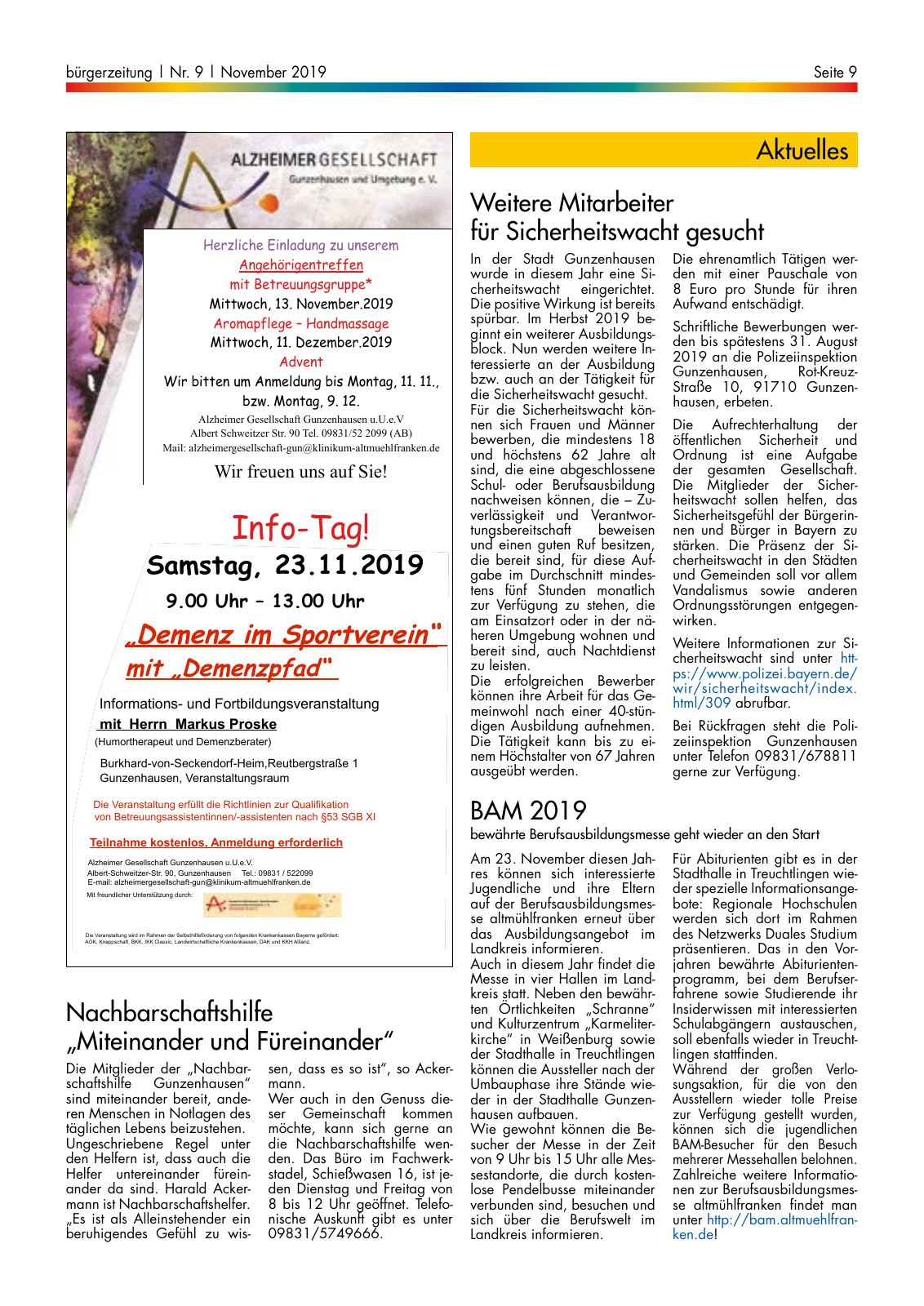 Vorschau buergerzeitung_11_2019 Seite 9