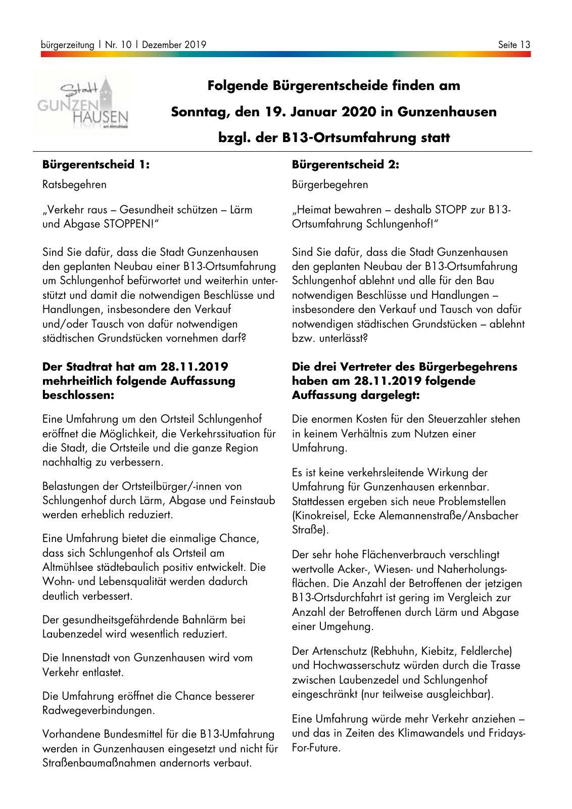 Vorschau buergerzeitung_12_2019 Seite 13