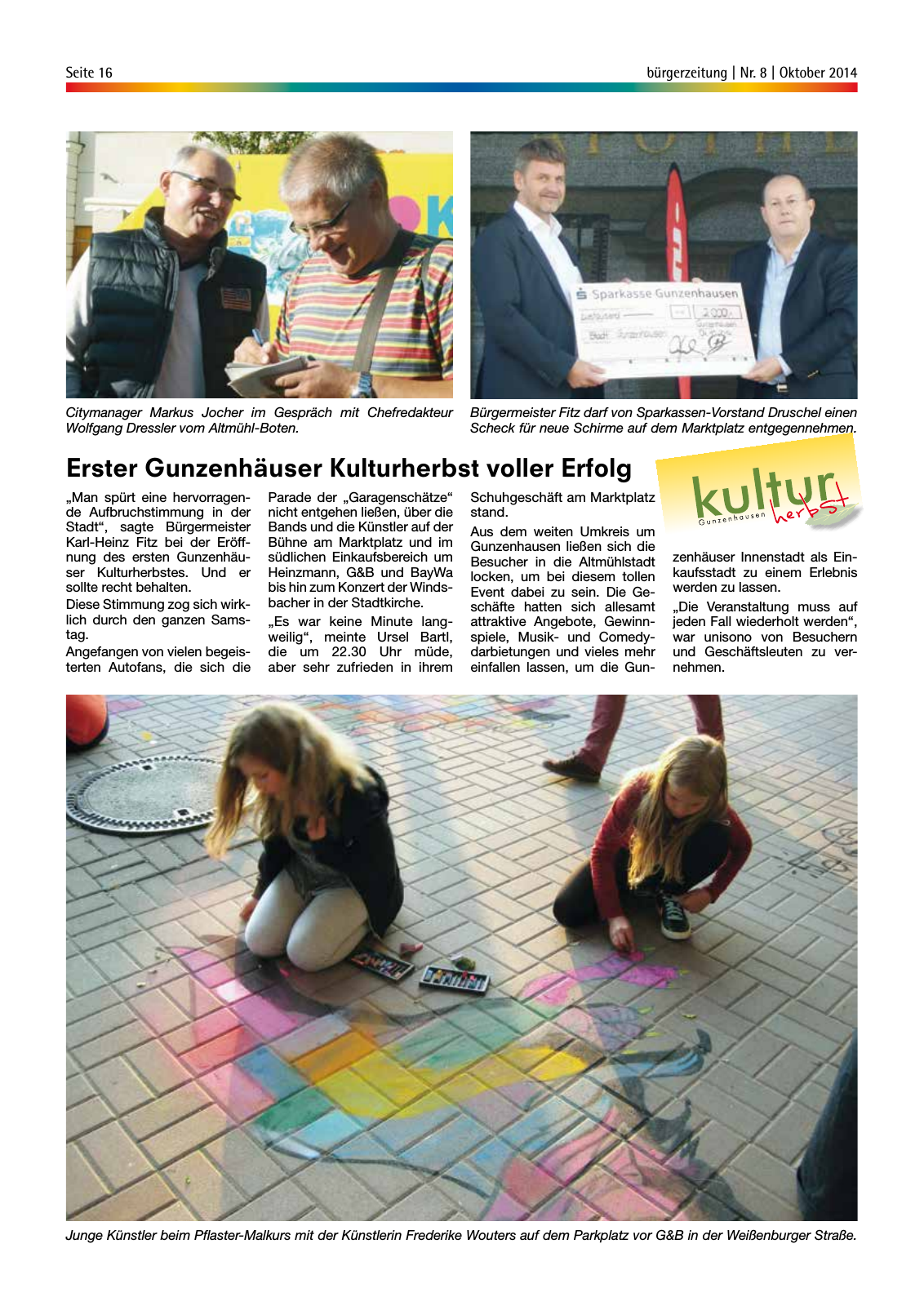 Vorschau Gunzenhäuser Bürgerzeitung Oktober 2014 Seite 16