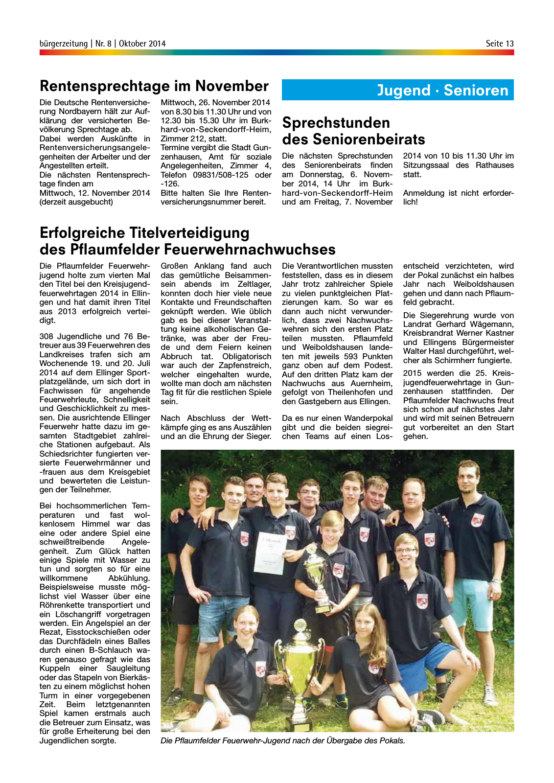 Vorschau Gunzenhäuser Bürgerzeitung Oktober 2014 Seite 13