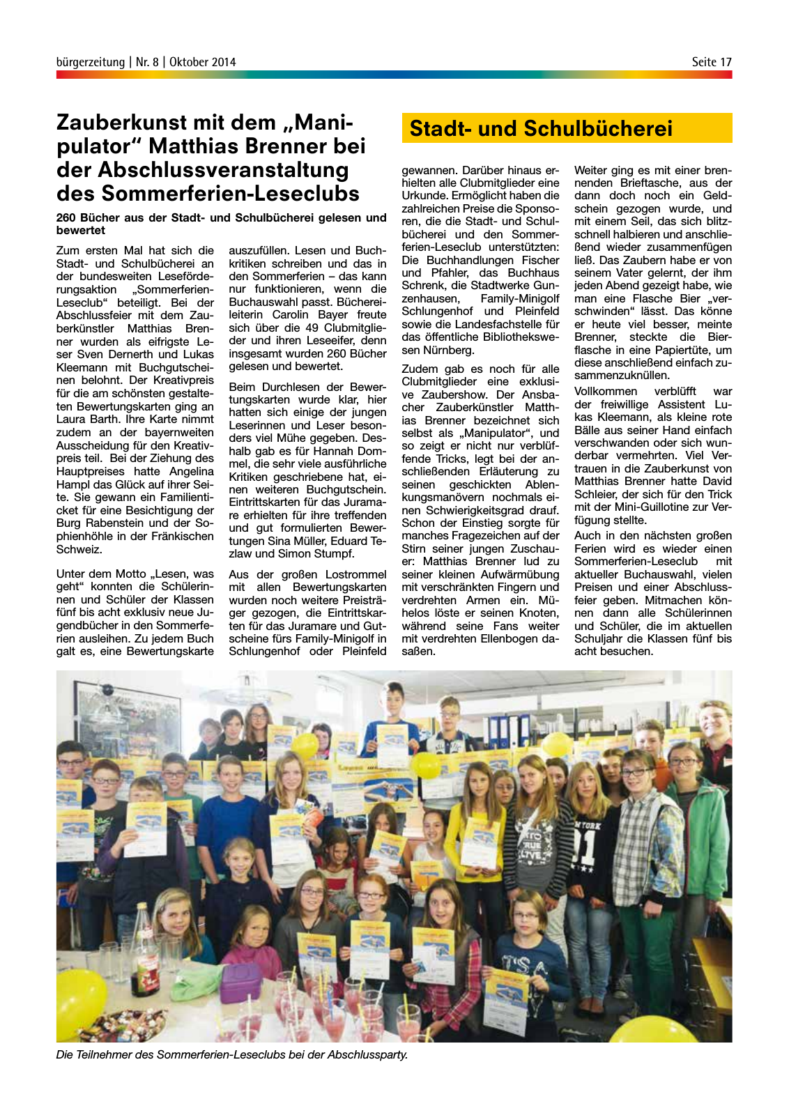 Vorschau Gunzenhäuser Bürgerzeitung Oktober 2014 Seite 17