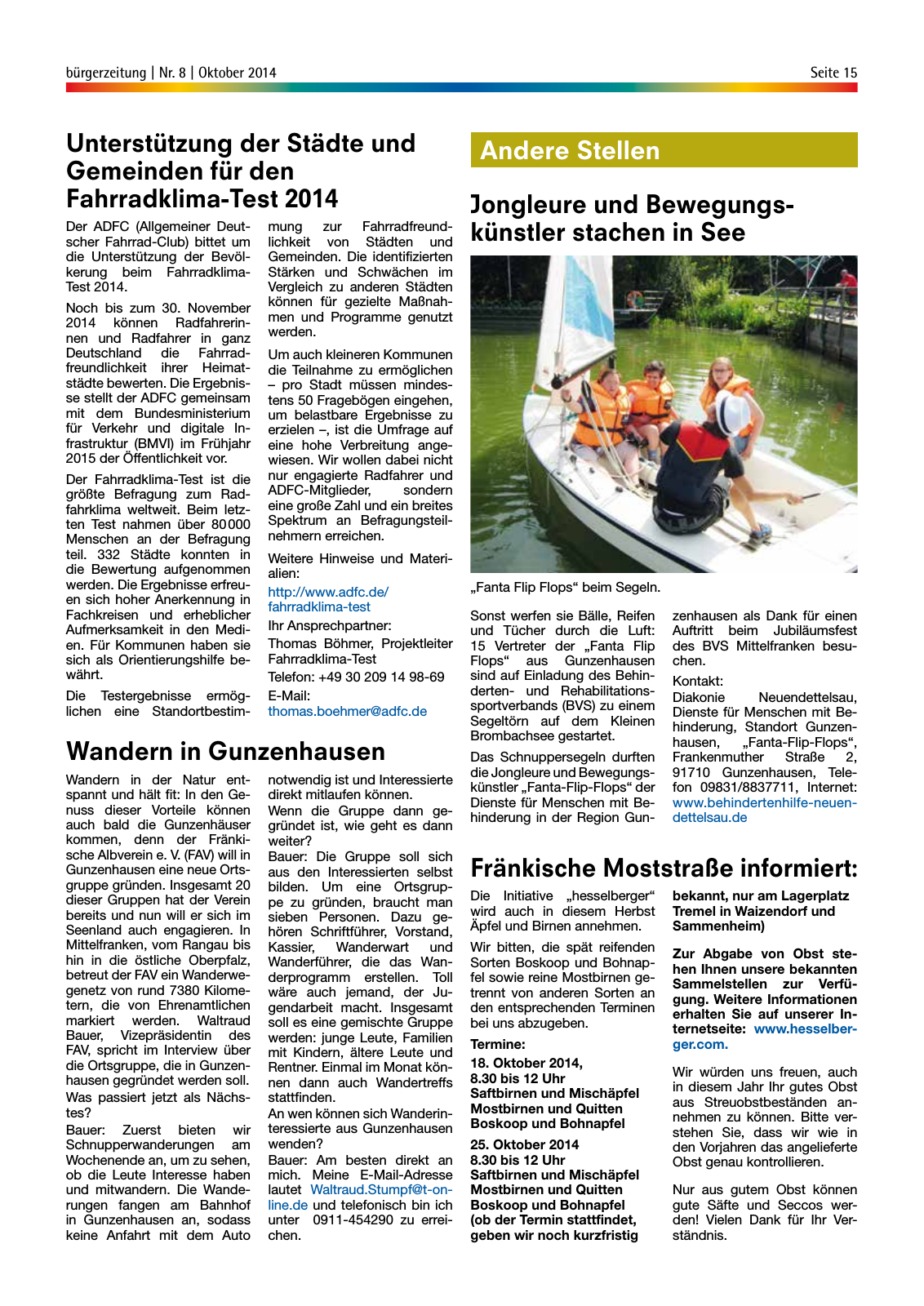 Vorschau Gunzenhäuser Bürgerzeitung Oktober 2014 Seite 15