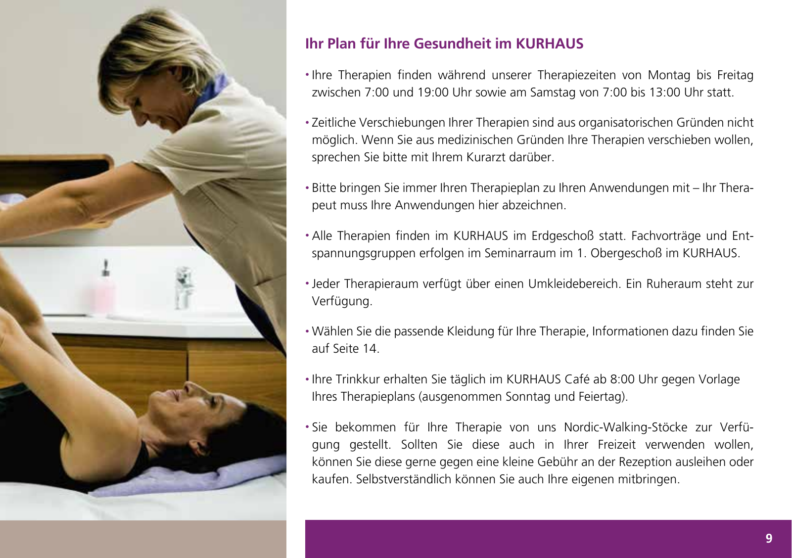 Vorschau Infobroschüre für den Kurgast Seite 9