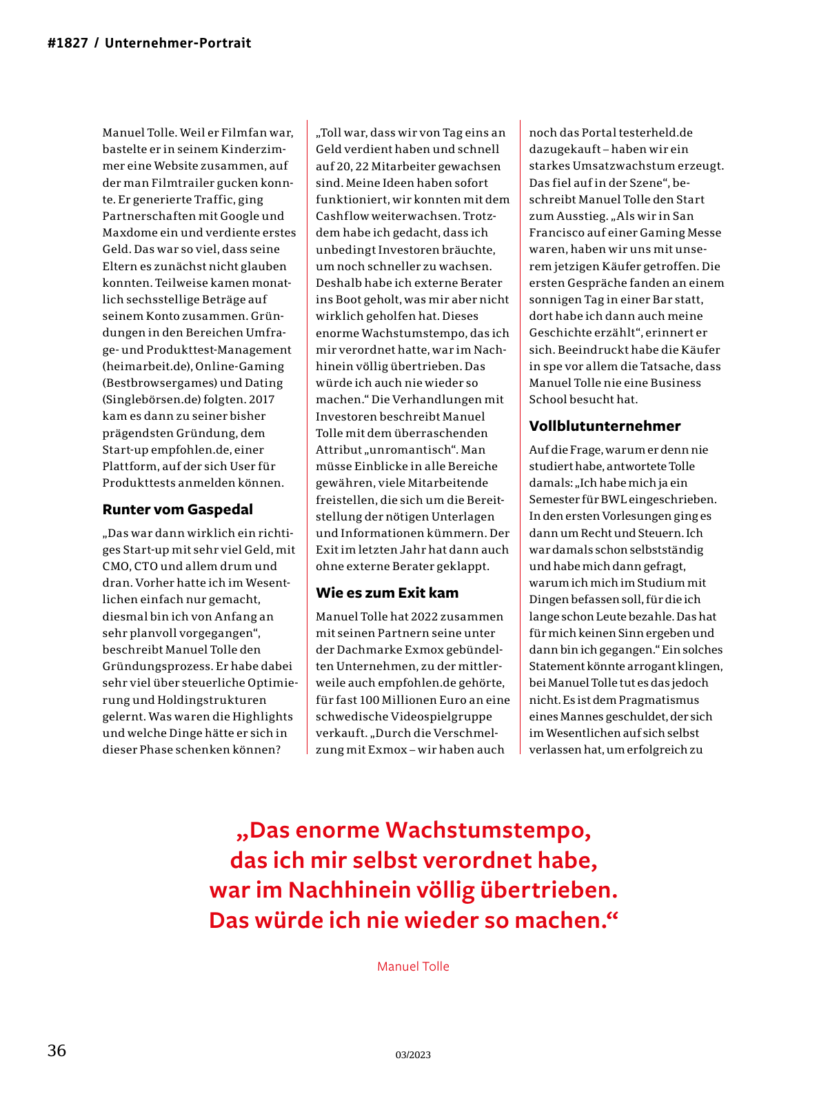 Vorschau Haspa #1827 03/2023 Seite 36