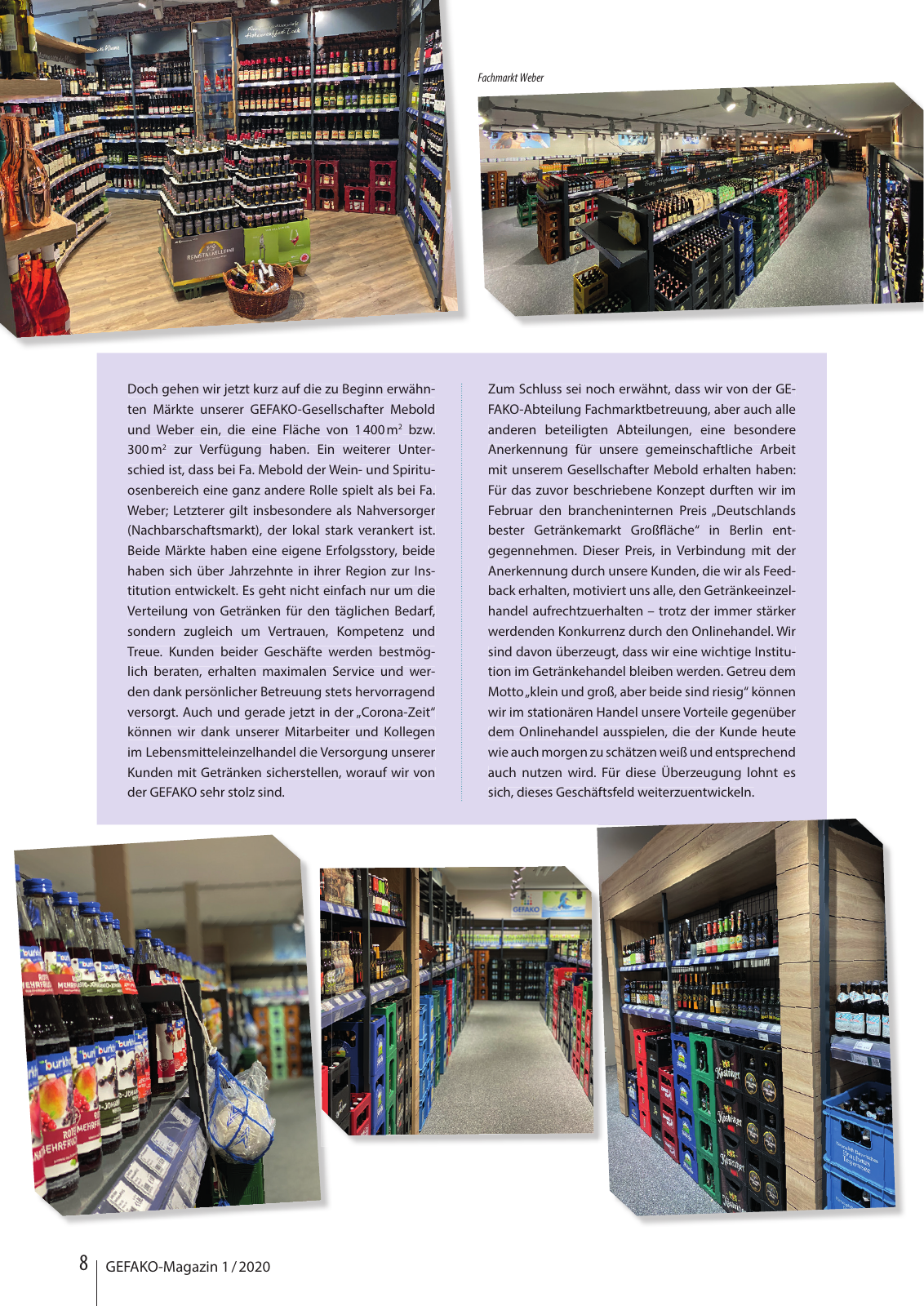 Vorschau GEFAKO Kundenmagazin 1/2020 Seite 8