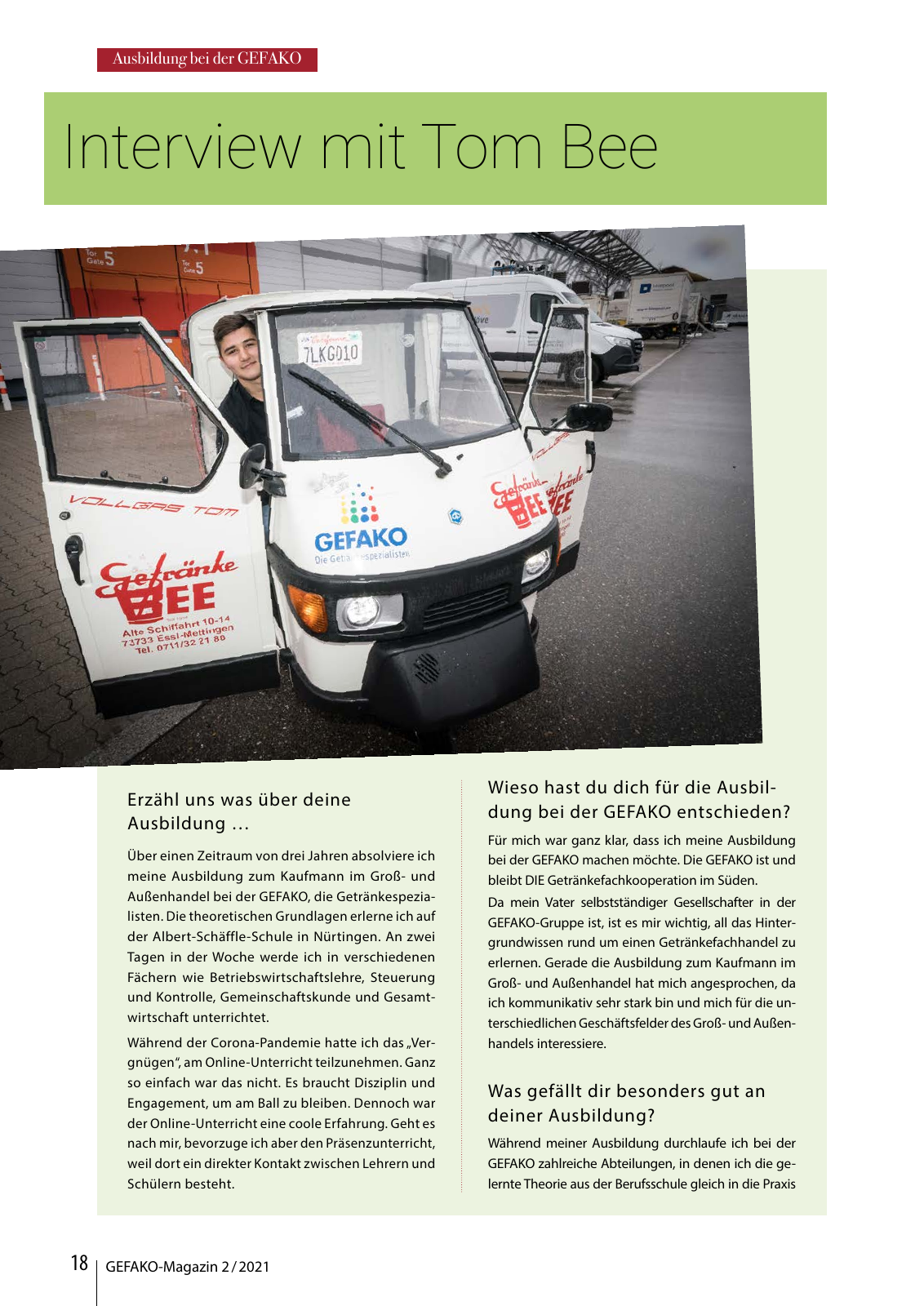 Vorschau GEFAKO Kundenmagazin 02/2021 Seite 18