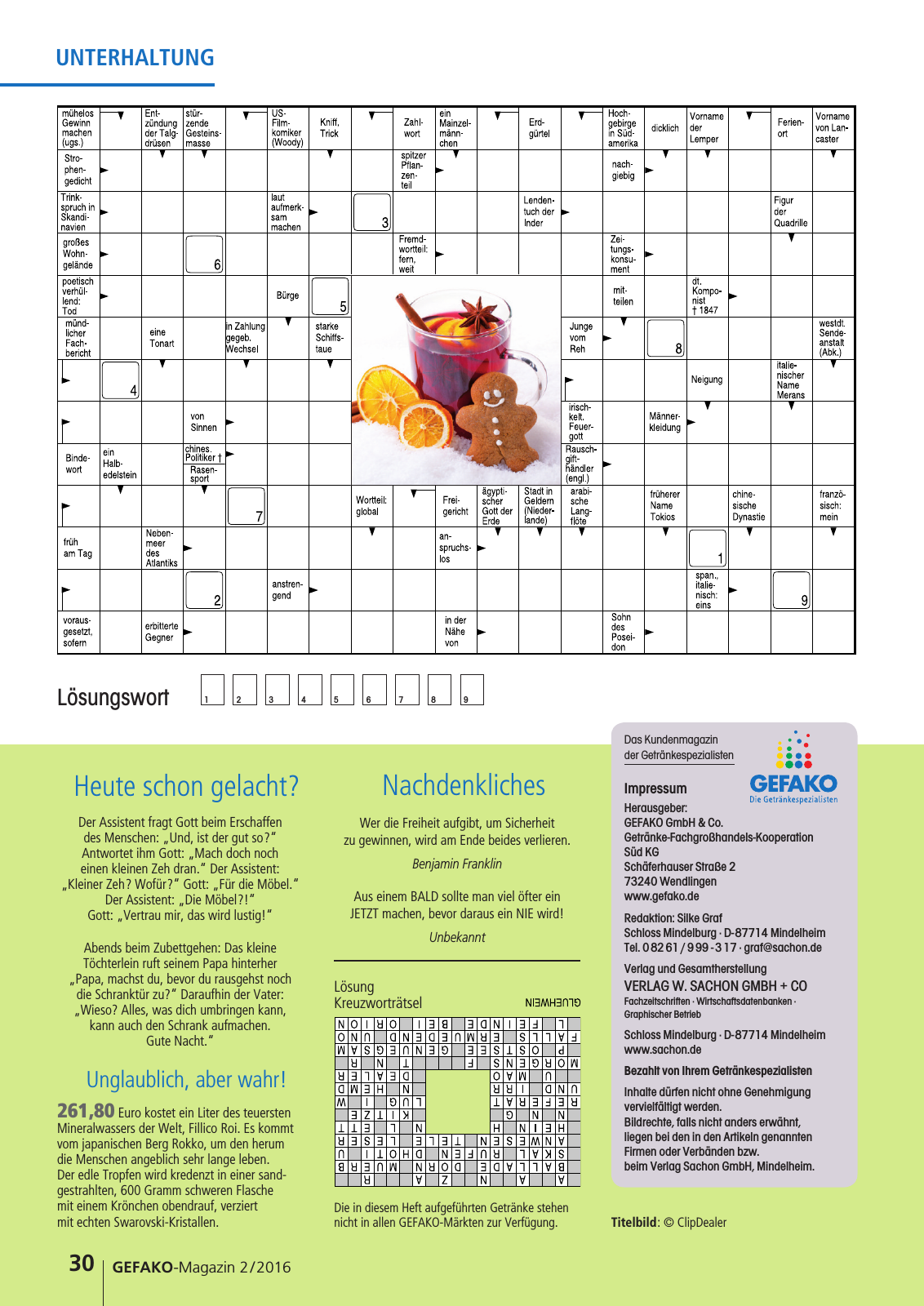 Vorschau GEFAKO Kundenmagazin 2016/2 Seite 30