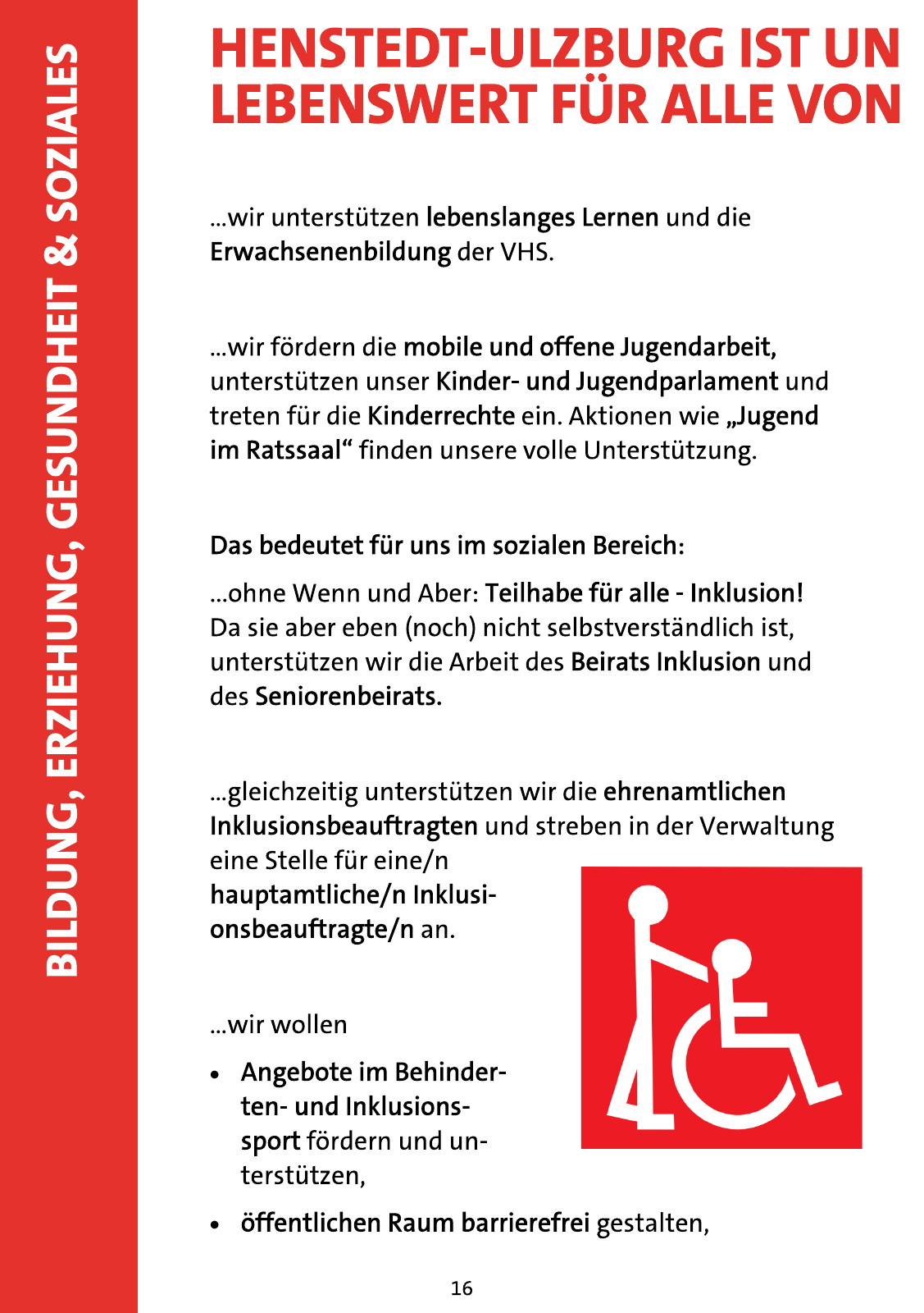 Vorschau Wahlprogramm SPD Henstedt-Ulzburg Seite 16