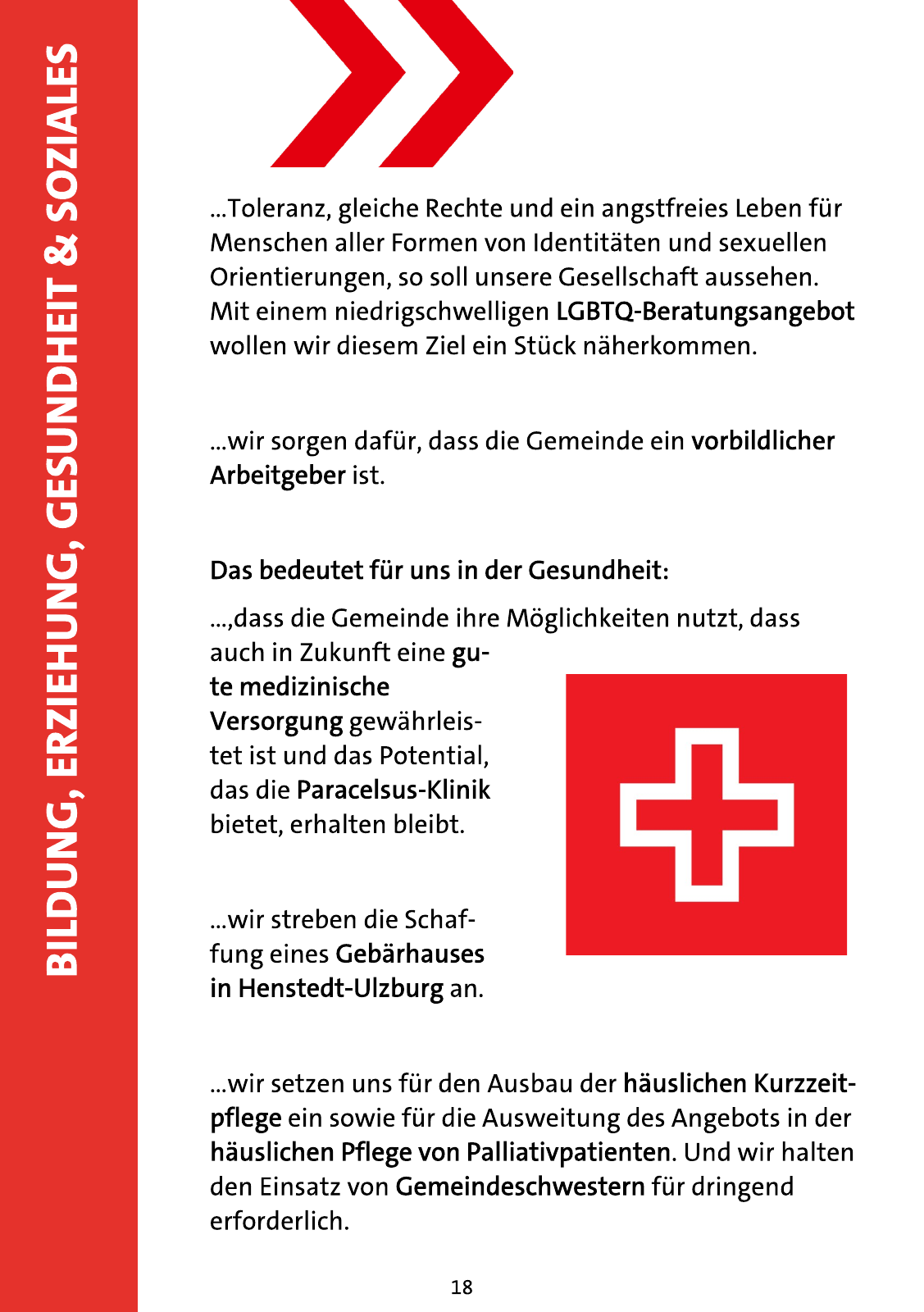 Vorschau Wahlprogramm SPD Henstedt-Ulzburg Seite 18