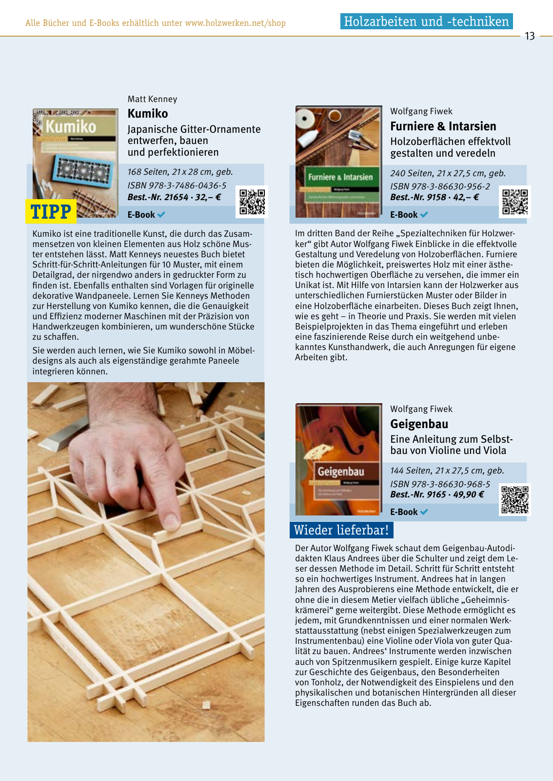 Vorschau HolzWerken Buchkatalog 23/24 Seite 13