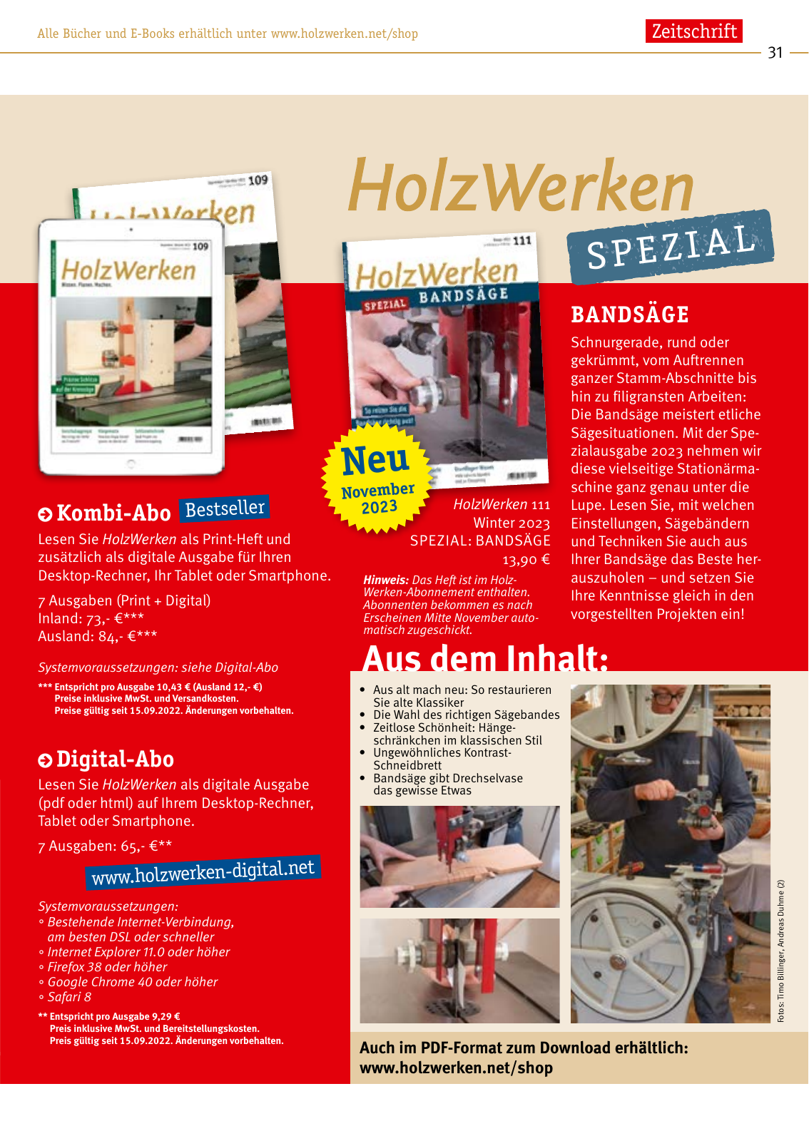 Vorschau HolzWerken Buchkatalog 23/24 Seite 31