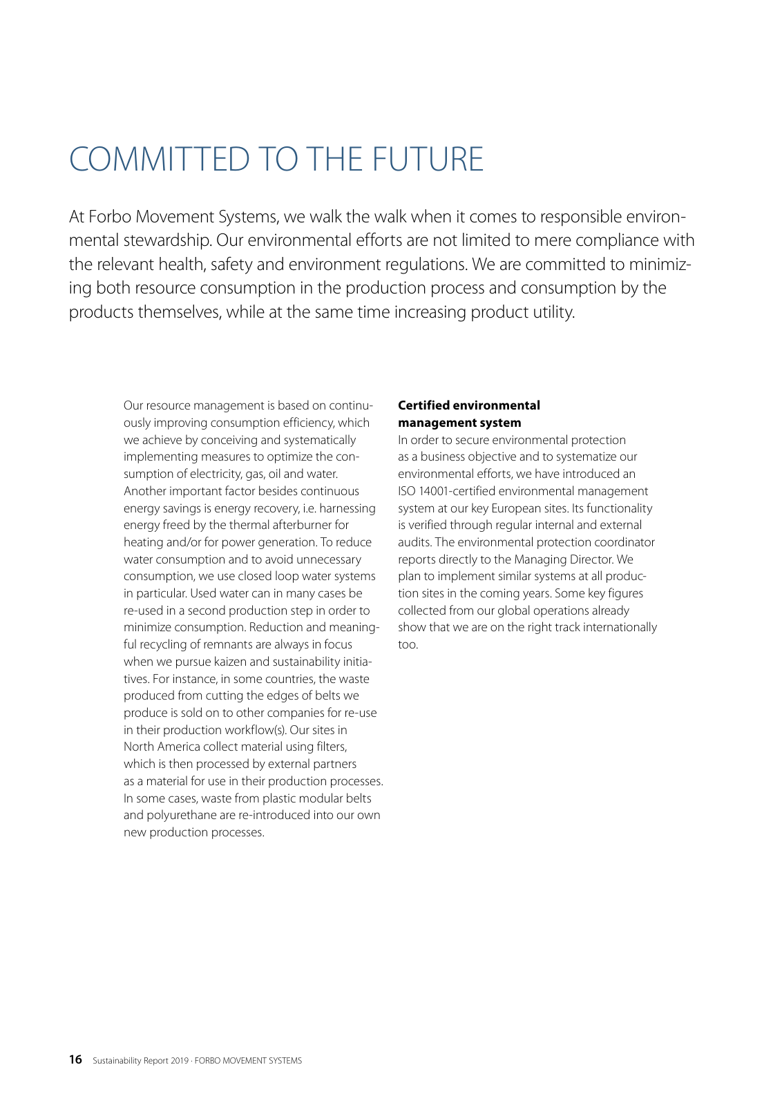 Vorschau Forbo Sustainability Report 2019 E Seite 16