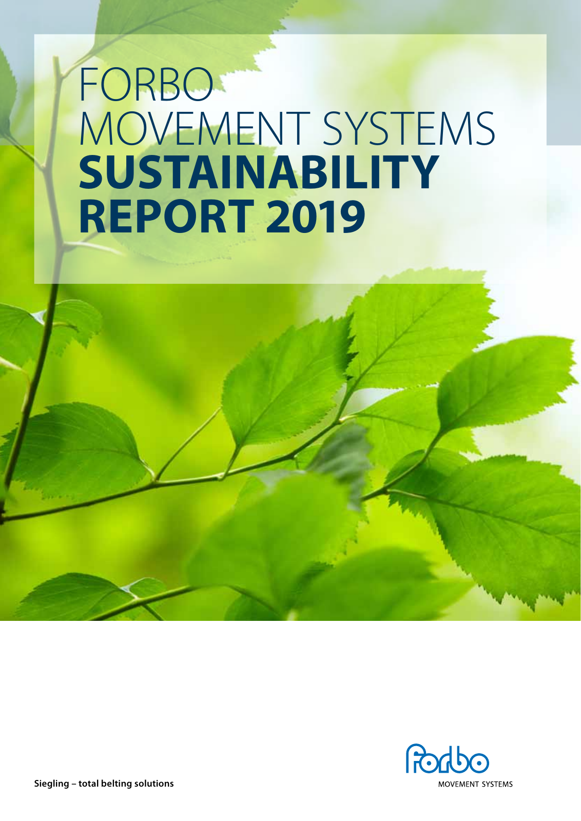 Vorschau Forbo Sustainability Report 2019 E Seite 1