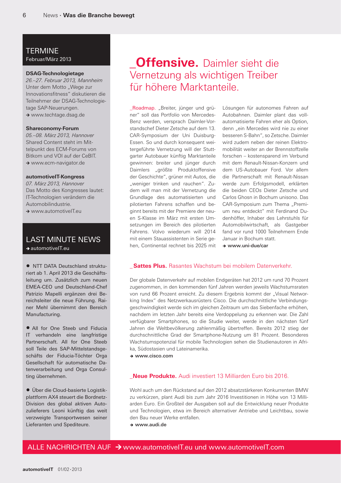 Vorschau automotiveit Ausgabe 1-2/2013 Seite 6