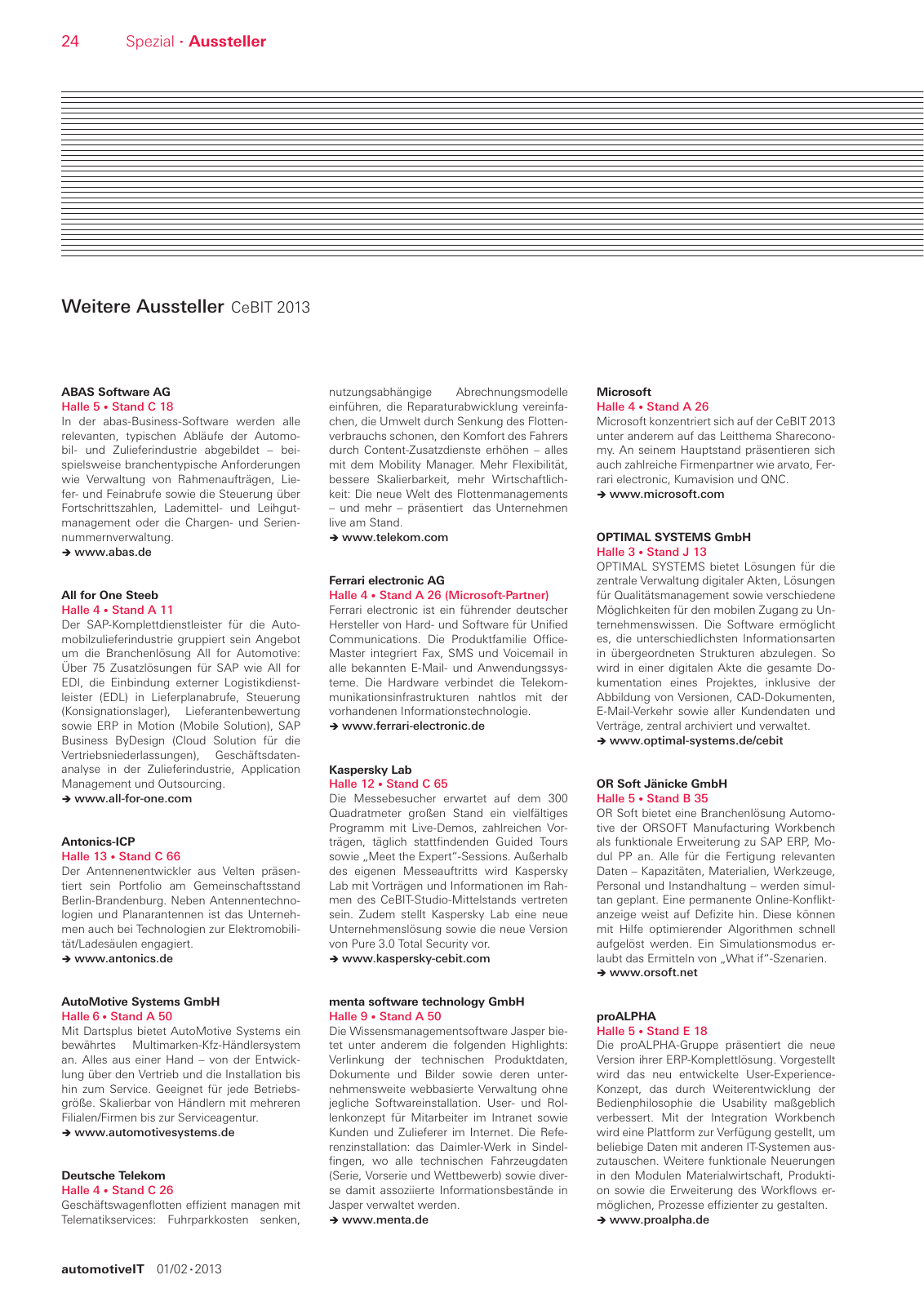 Vorschau automotiveit Ausgabe 1-2/2013 Seite 24