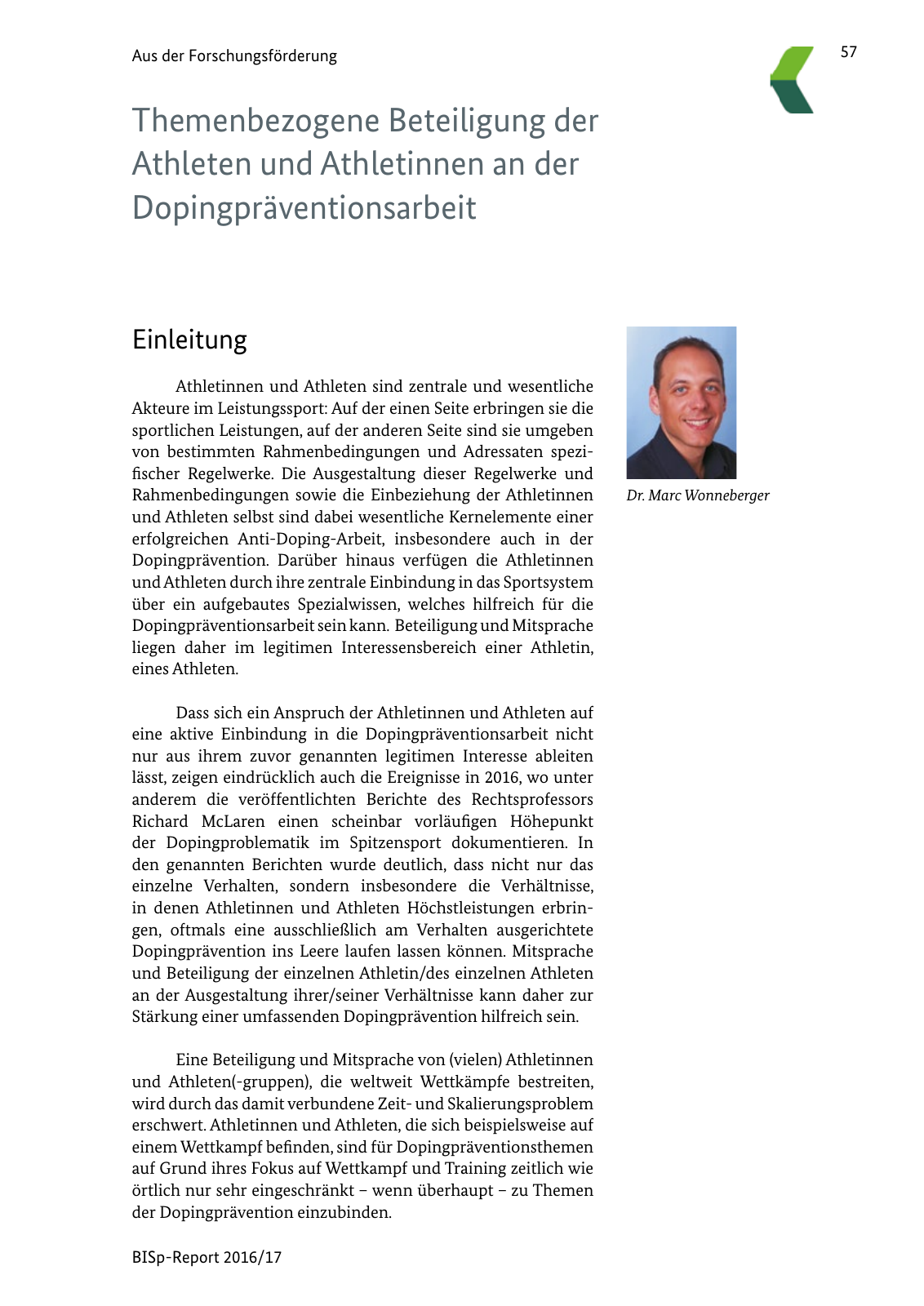 Vorschau BISp-Report 2016/17 Seite 59