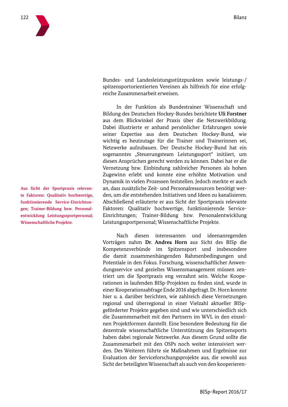 Vorschau BISp-Report 2016/17 Seite 124