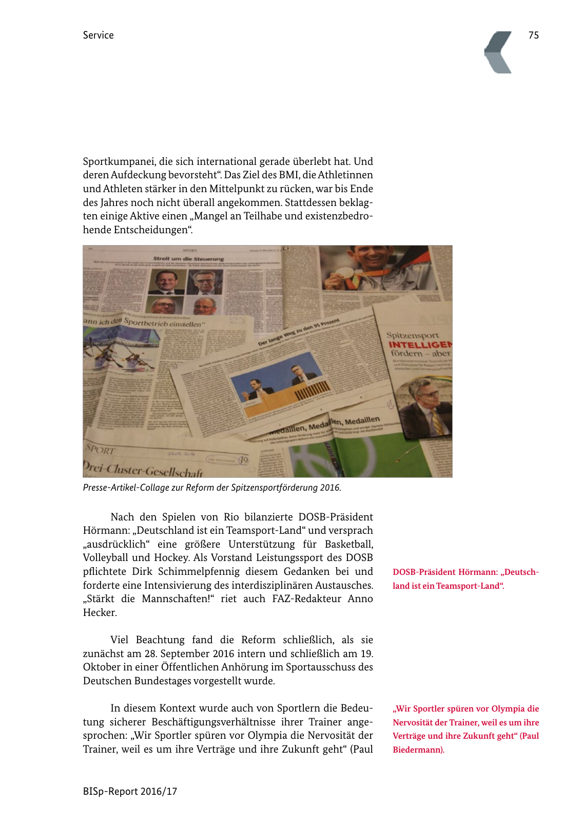 Vorschau BISp-Report 2016/17 Seite 77