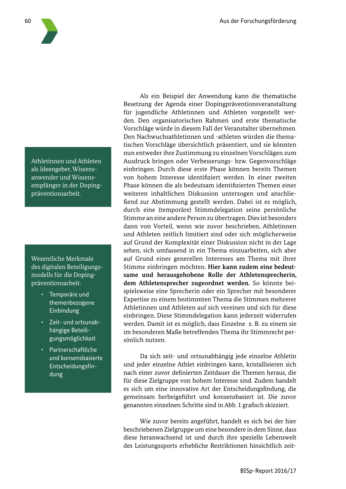 Vorschau BISp-Report 2016/17 Seite 62