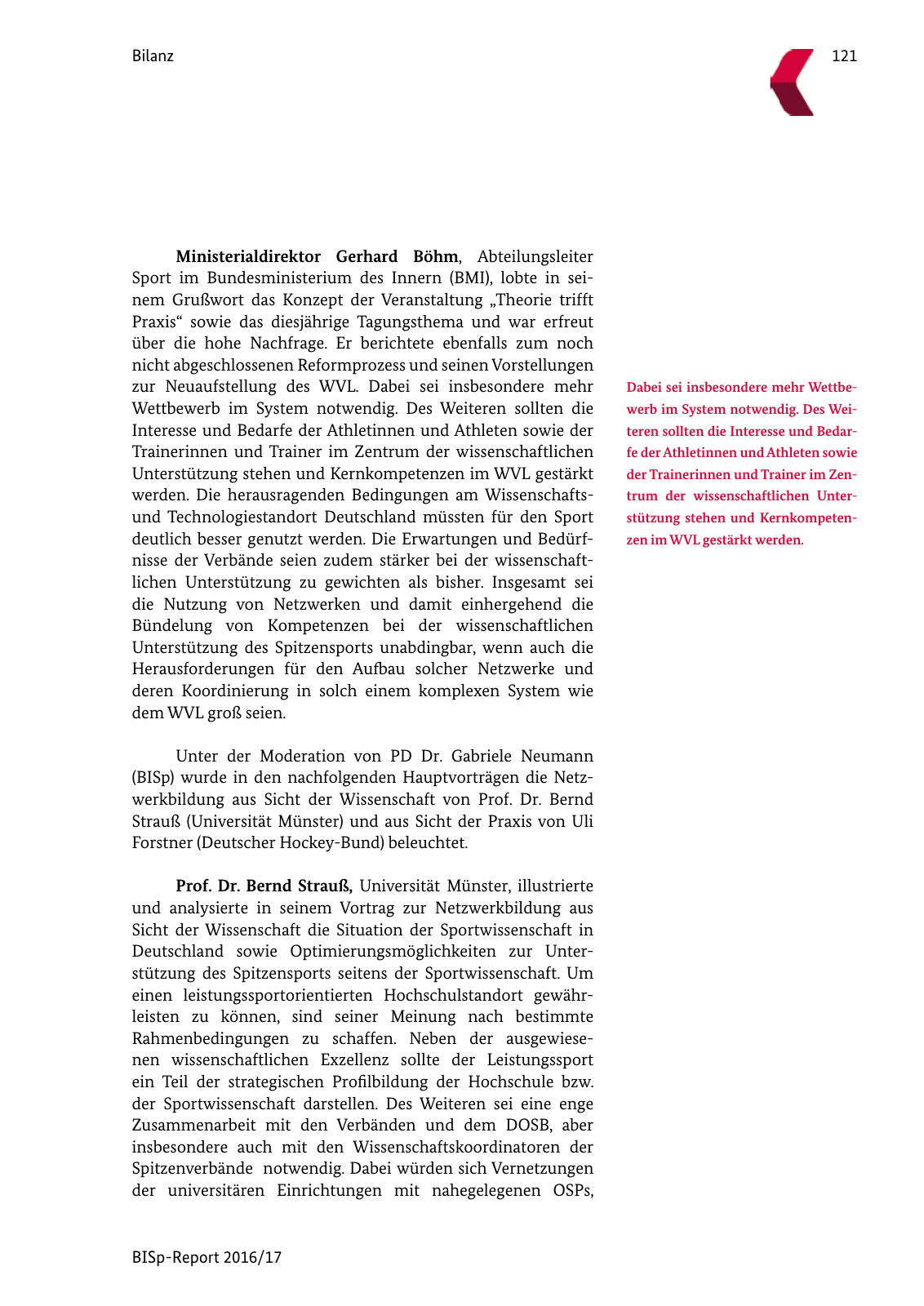 Vorschau BISp-Report 2016/17 Seite 123