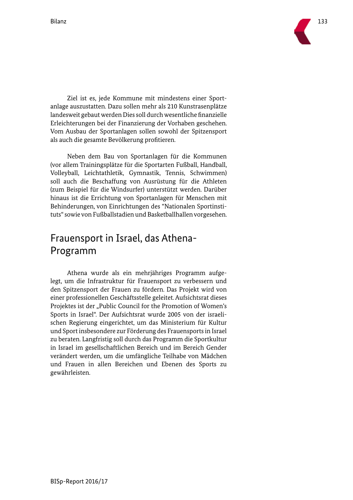Vorschau BISp-Report 2016/17 Seite 135
