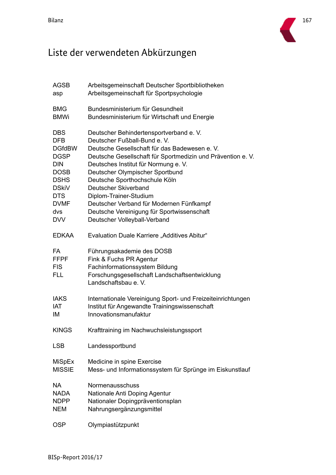 Vorschau BISp-Report 2016/17 Seite 169