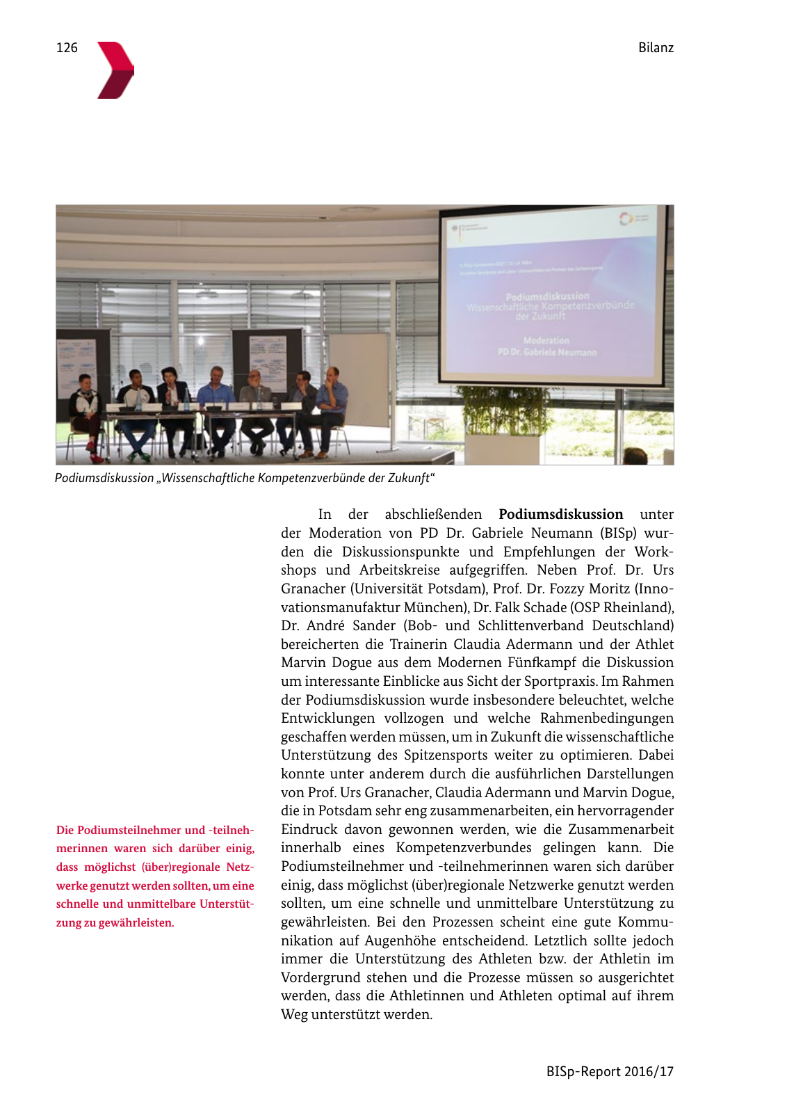 Vorschau BISp-Report 2016/17 Seite 128
