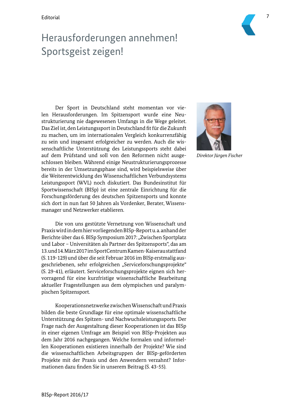 Vorschau BISp-Report 2016/17 Seite 9