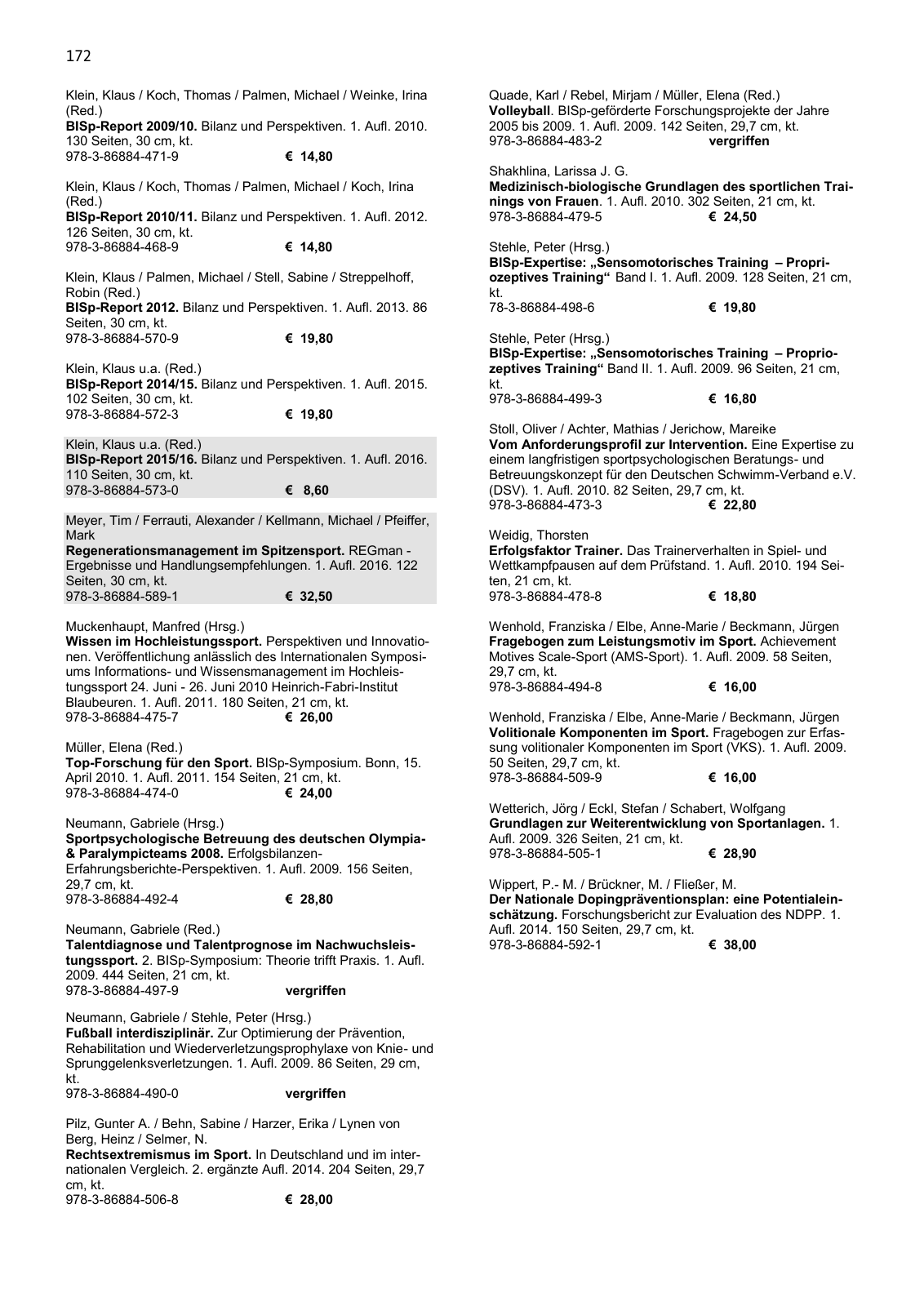 Vorschau BISp-Report 2016/17 Seite 174