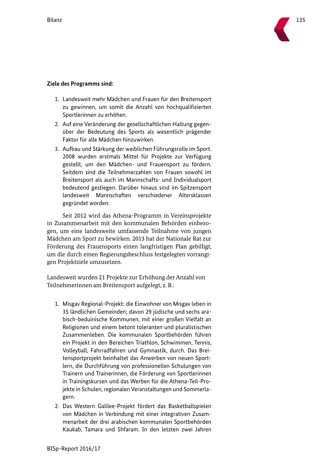 Vorschau BISp-Report 2016/17 Seite 137