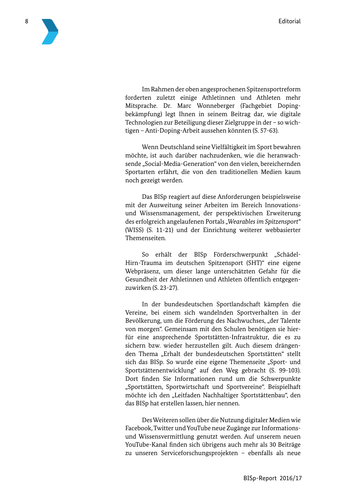 Vorschau BISp-Report 2016/17 Seite 10