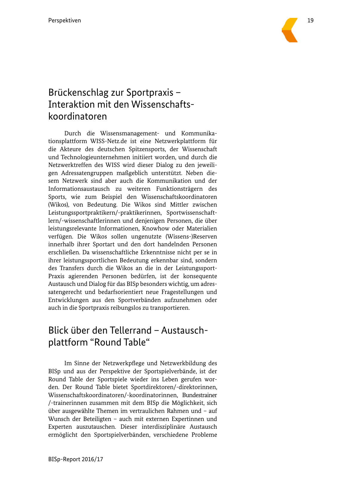 Vorschau BISp-Report 2016/17 Seite 21