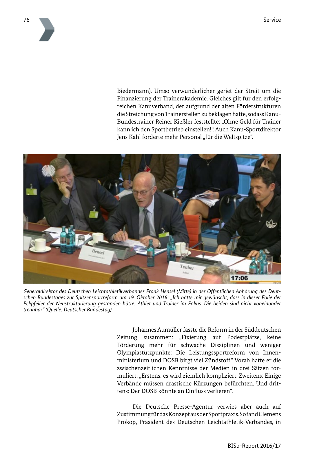 Vorschau BISp-Report 2016/17 Seite 78
