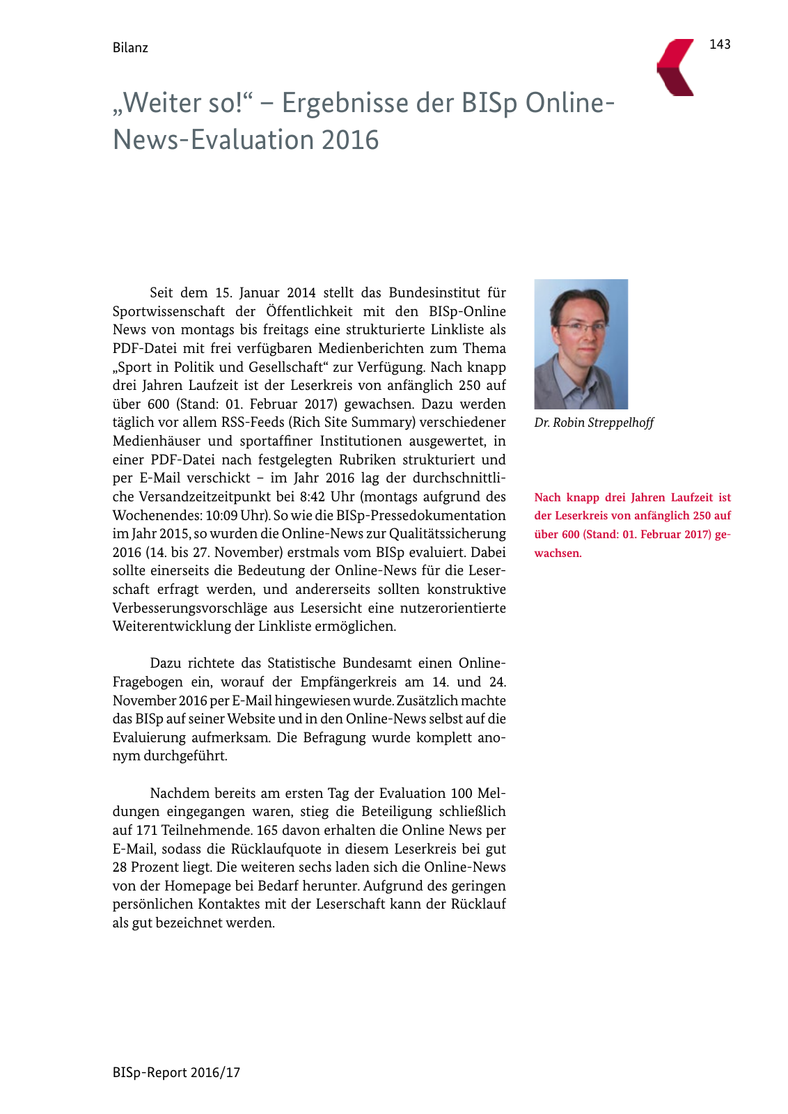 Vorschau BISp-Report 2016/17 Seite 145