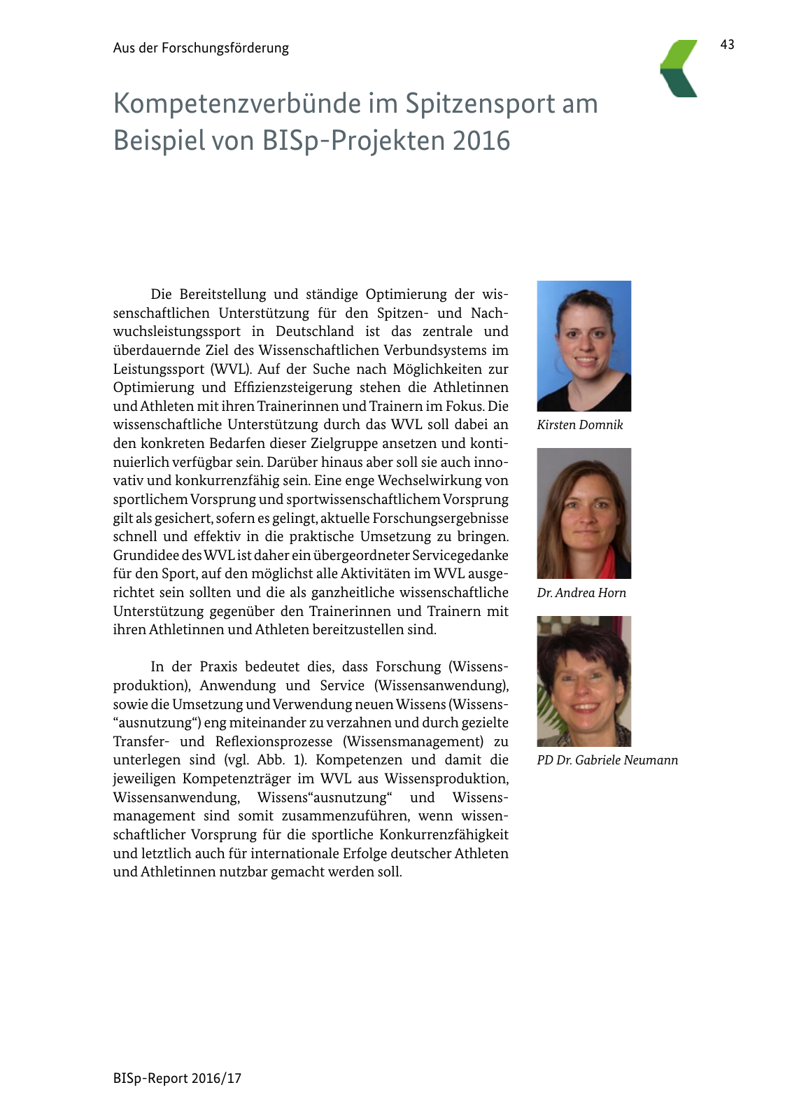 Vorschau BISp-Report 2016/17 Seite 45