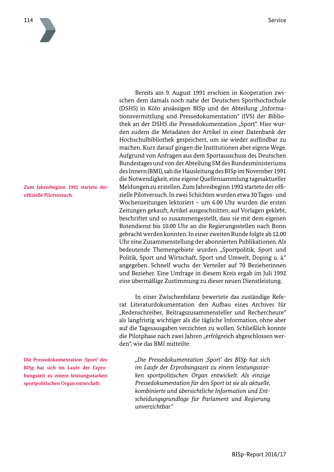 Vorschau BISp-Report 2016/17 Seite 116