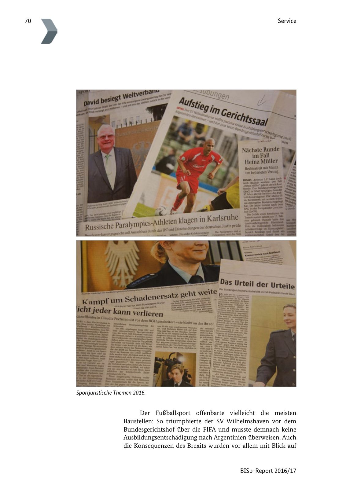 Vorschau BISp-Report 2016/17 Seite 72