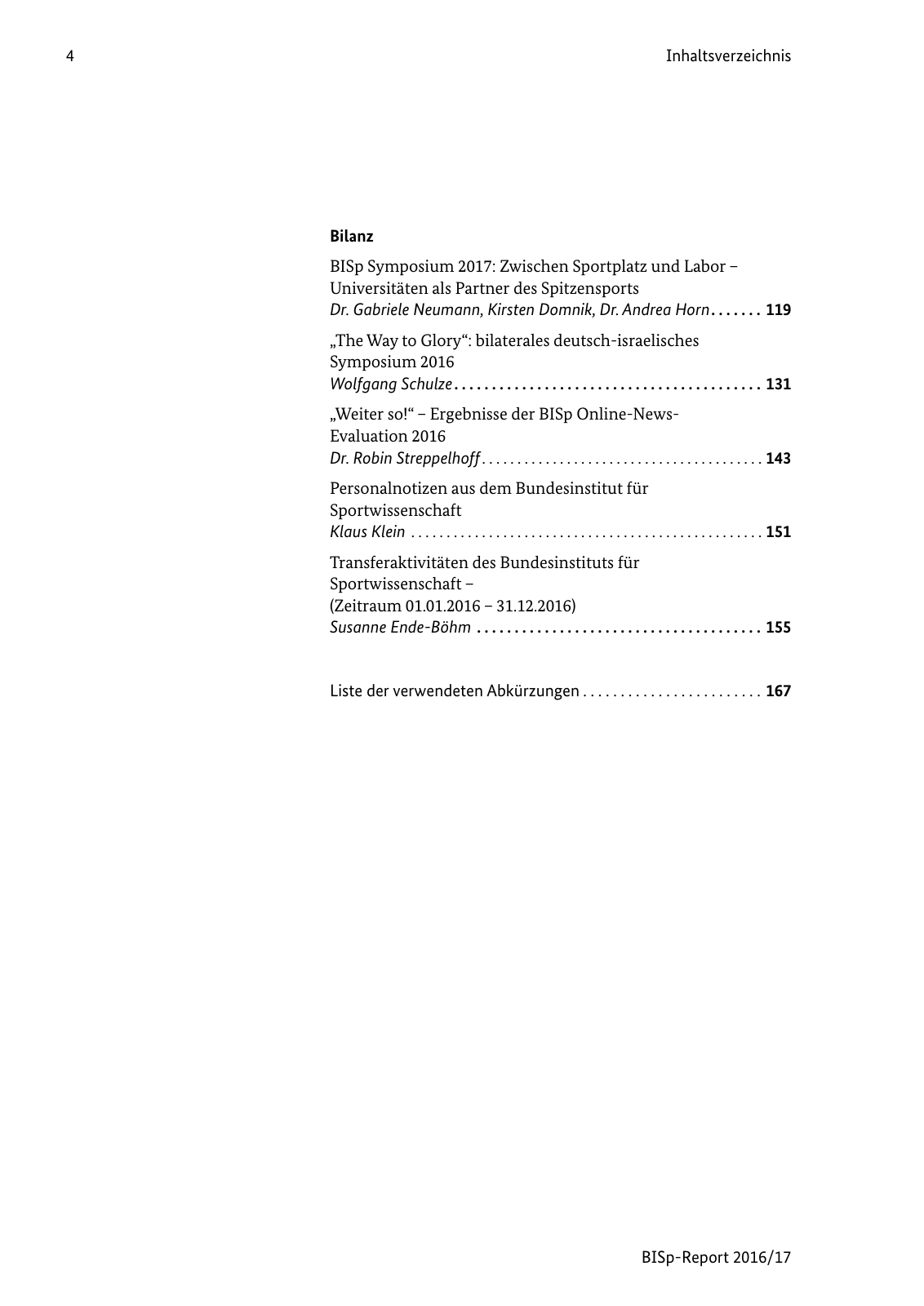 Vorschau BISp-Report 2016/17 Seite 6